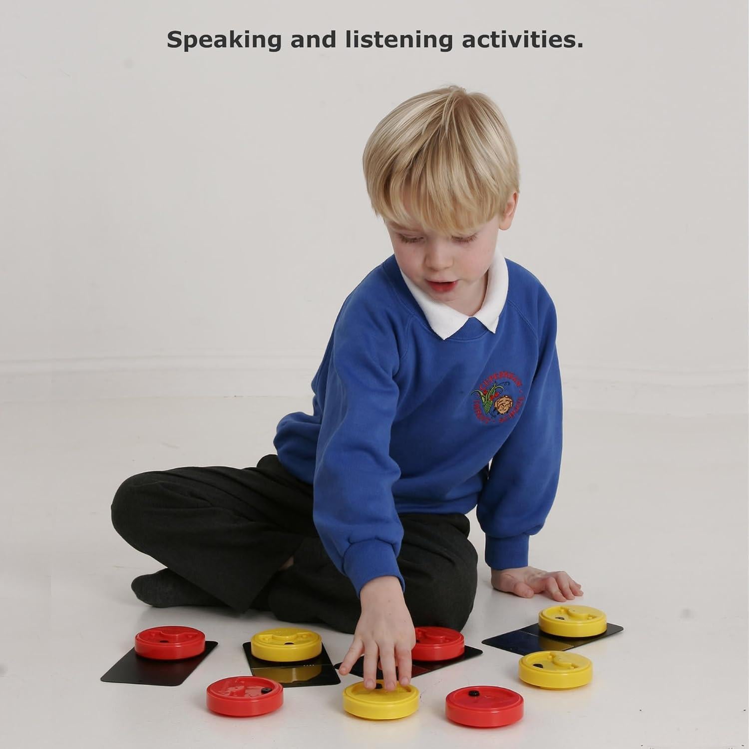 Latas de Sonido Grabables Productos que Hablan, Paquete de 3, Amarillo, 20 Segundos