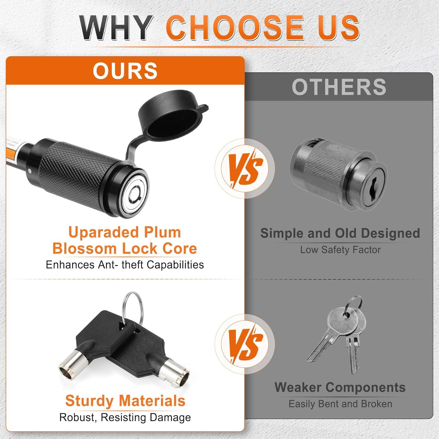 Cerradura de Enganche JUSTTOP 5/8" Diámetro para Remolque
