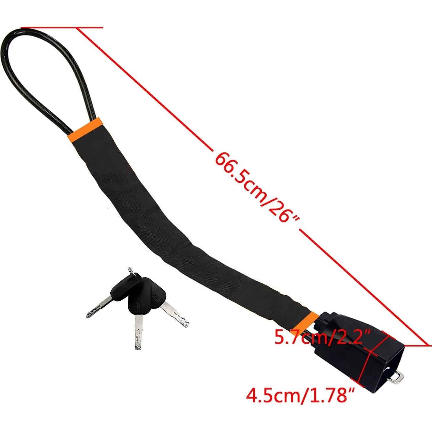 Cerradura de Volante KAYCENTOP Antirrobo 43.18 cm Negro