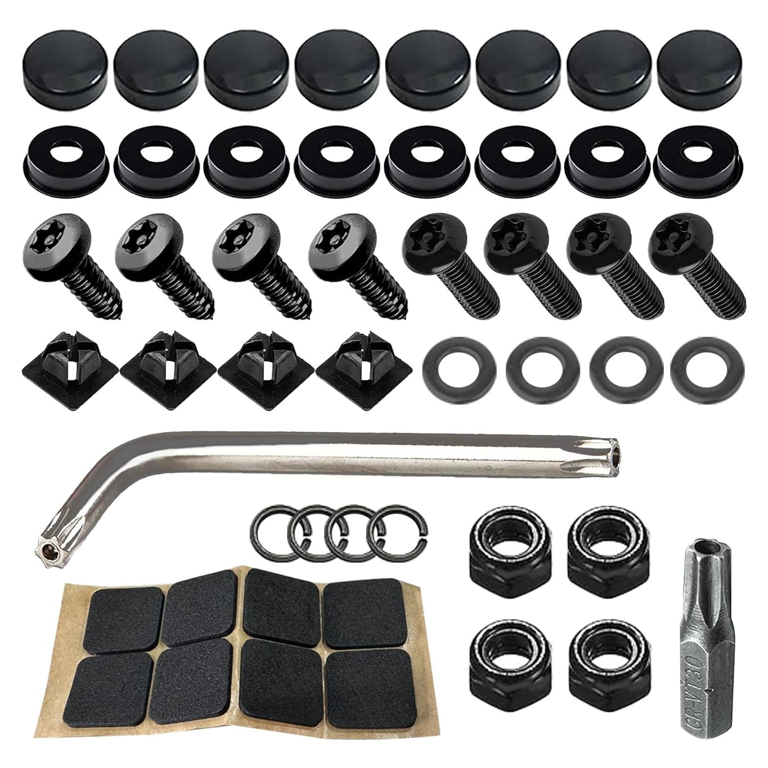 Tornillos de Placa de Matrícula Antirrobo WINUERK M6 Acero Inoxidable