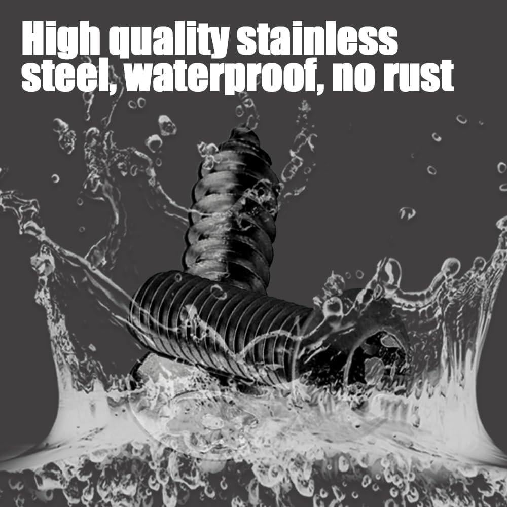 Tornillos de Placa de Matrícula Antirrobo WINUERK M6 Acero Inoxidable