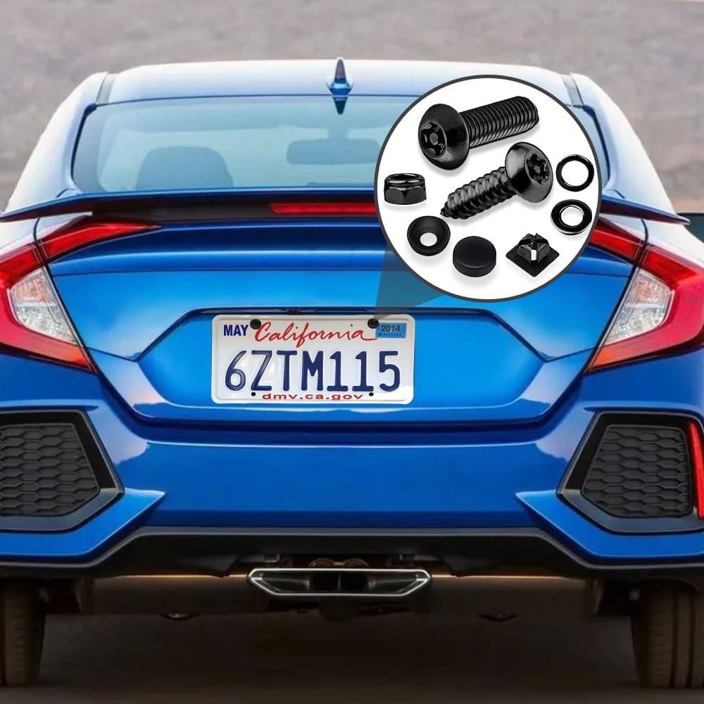 Tornillos de Placa de Matrícula Antirrobo WINUERK M6 Acero Inoxidable