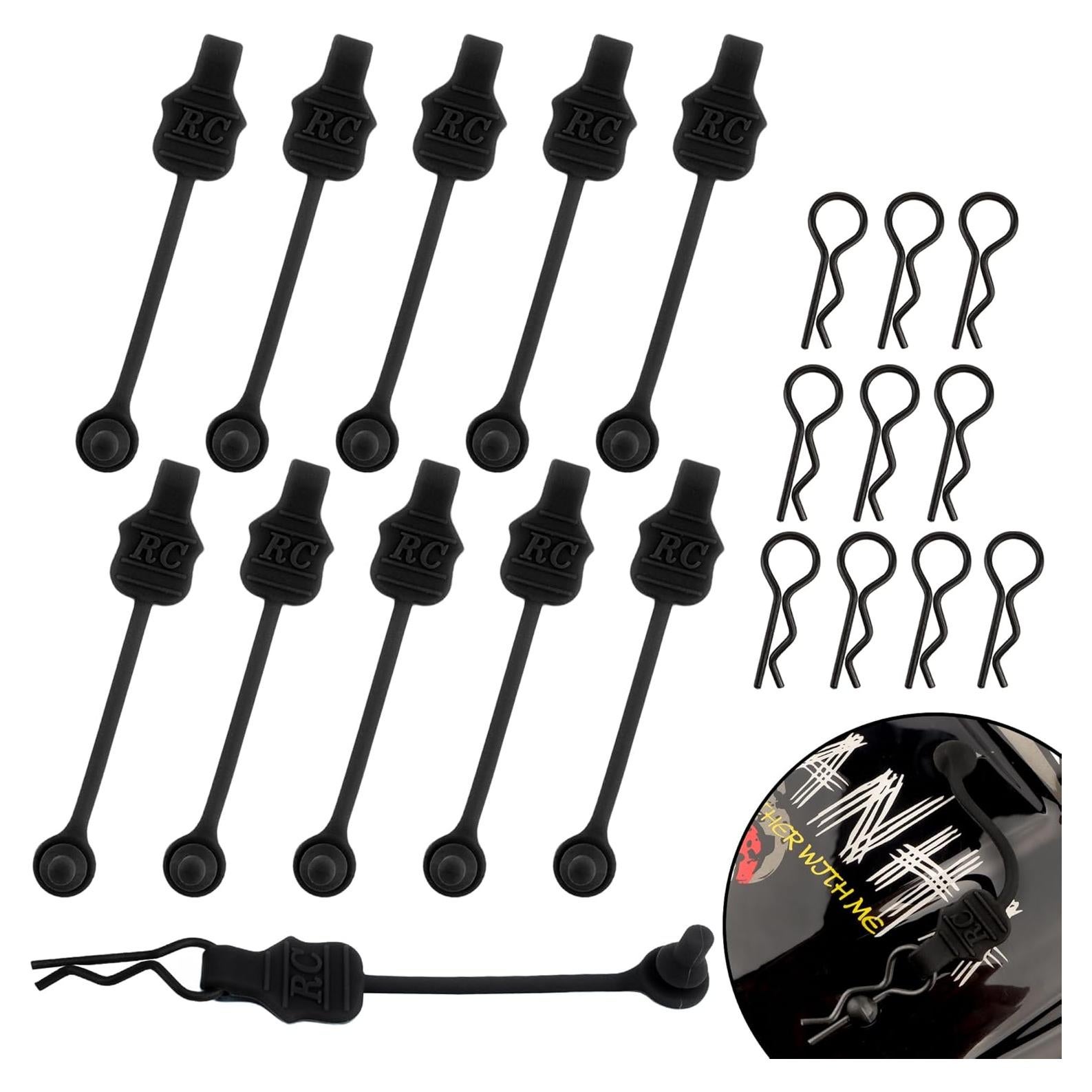 Clips de Carrocería RC GDOOL 1.0mm con Tiradores - 10 Piezas