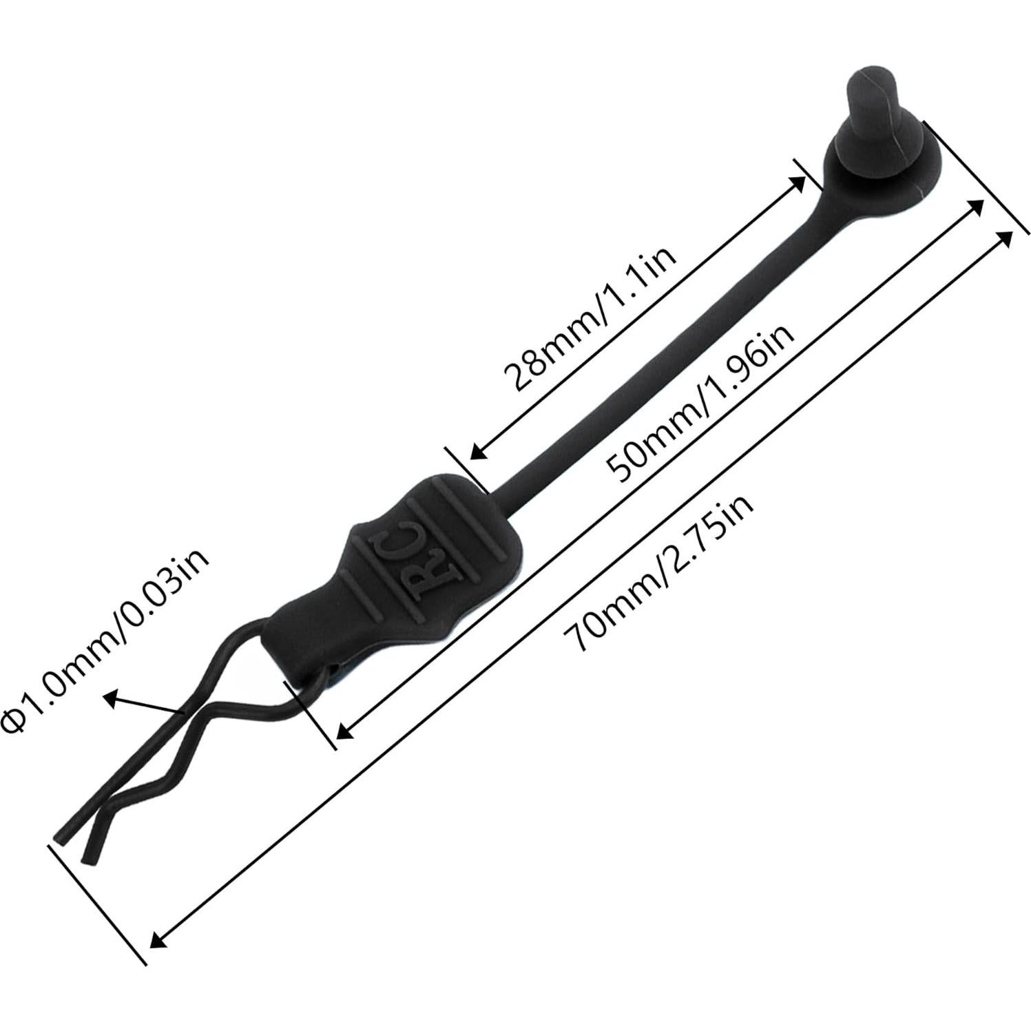 Clips de Carrocería RC GDOOL 1.0mm con Tiradores - 10 Piezas