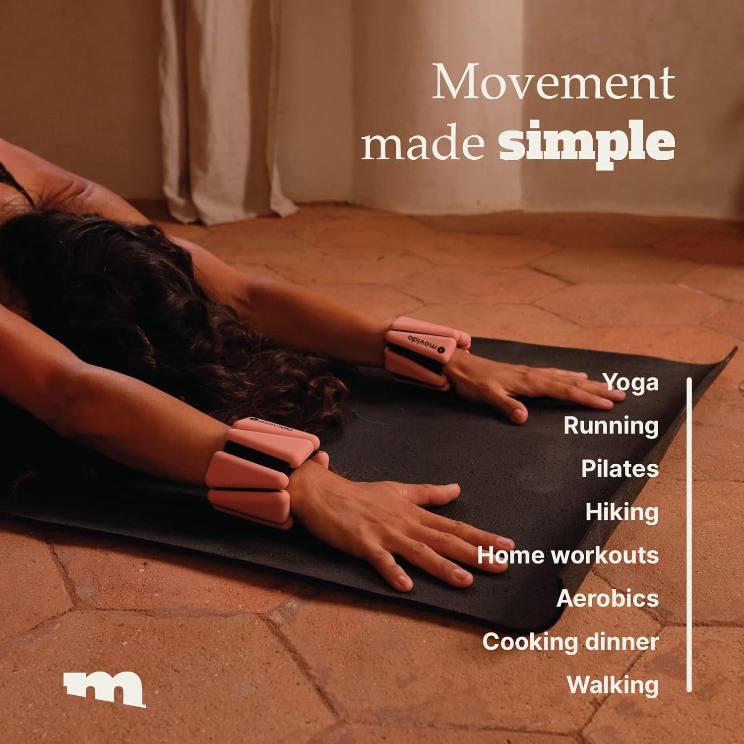 Pesas de Muñeca y Tobillo Movido 0.45 kg Ajustables Rosa