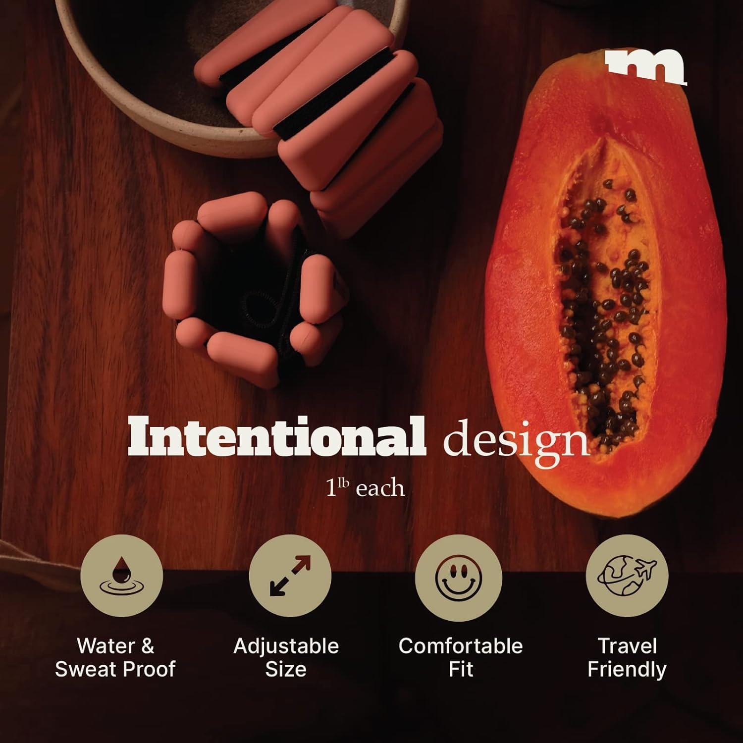 Pesas de Muñeca y Tobillo Movido 0.45 kg Ajustables Rosa