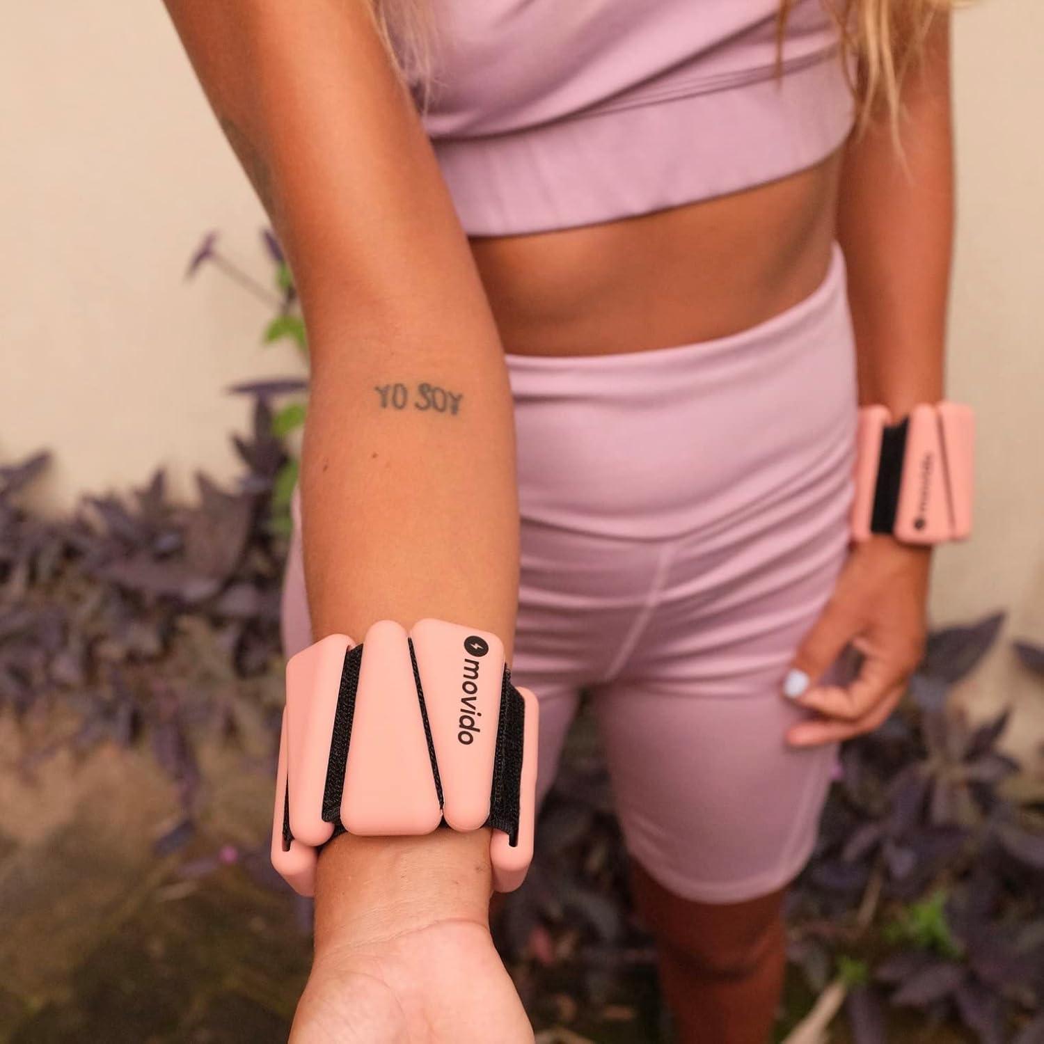 Pesas de Muñeca y Tobillo Movido 0.45 kg Ajustables Rosa