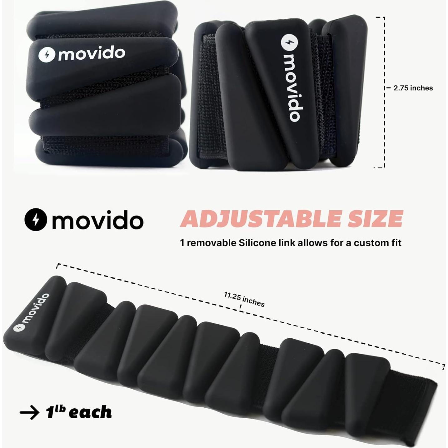 Pesas de Muñeca y Tobillo Movido 0.45 kg Ajustables Rosa