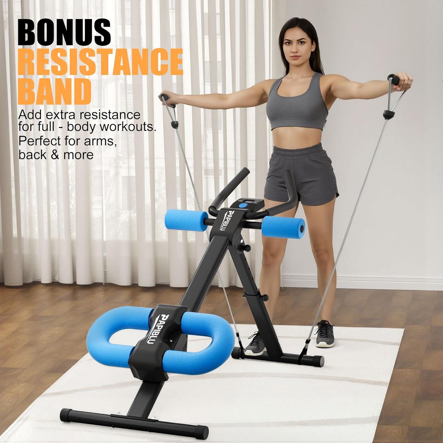 Entrenador Abdominal Ajustable PAPIBLU - Equipo Plegable para Ejercicio