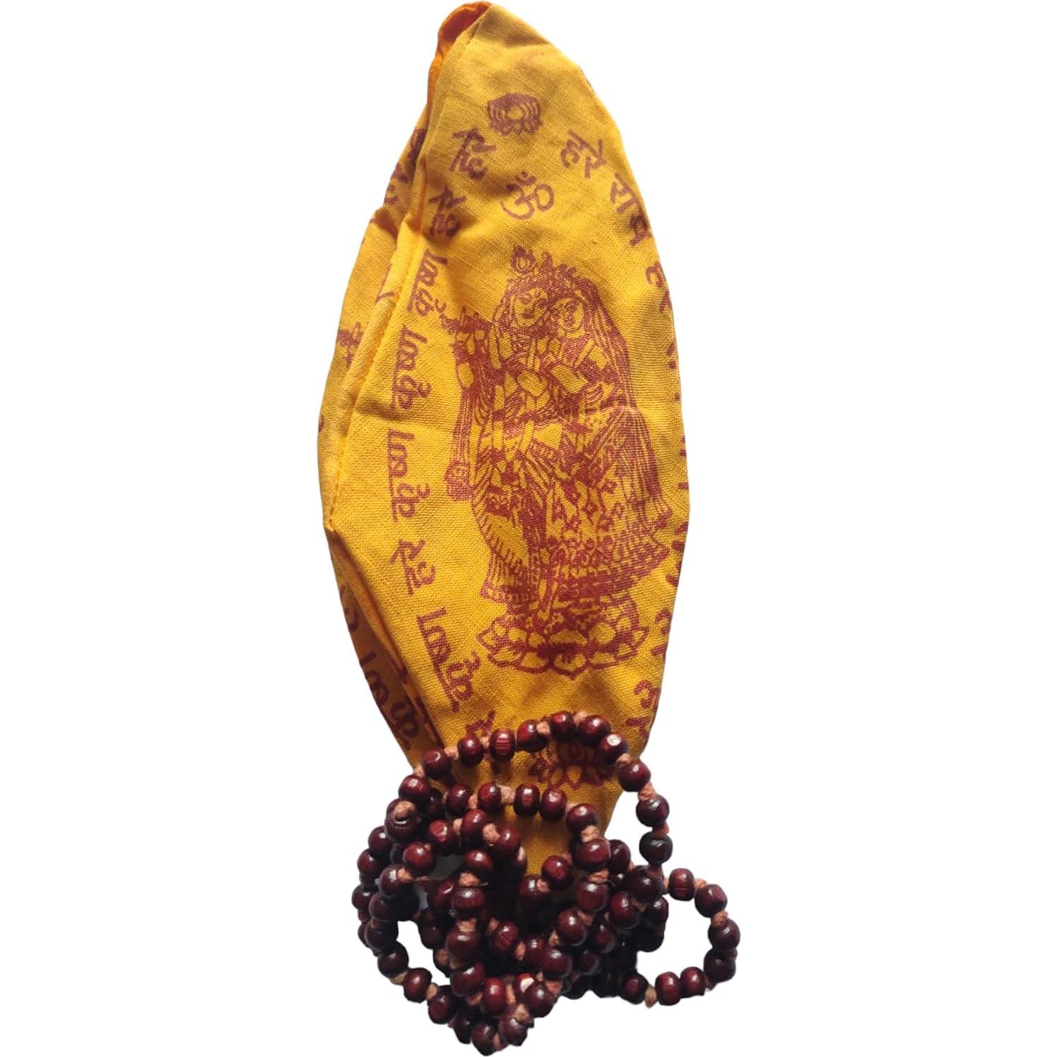 Mala de Tulsi 108 cuentas BHAVICREATION para Pooja roja