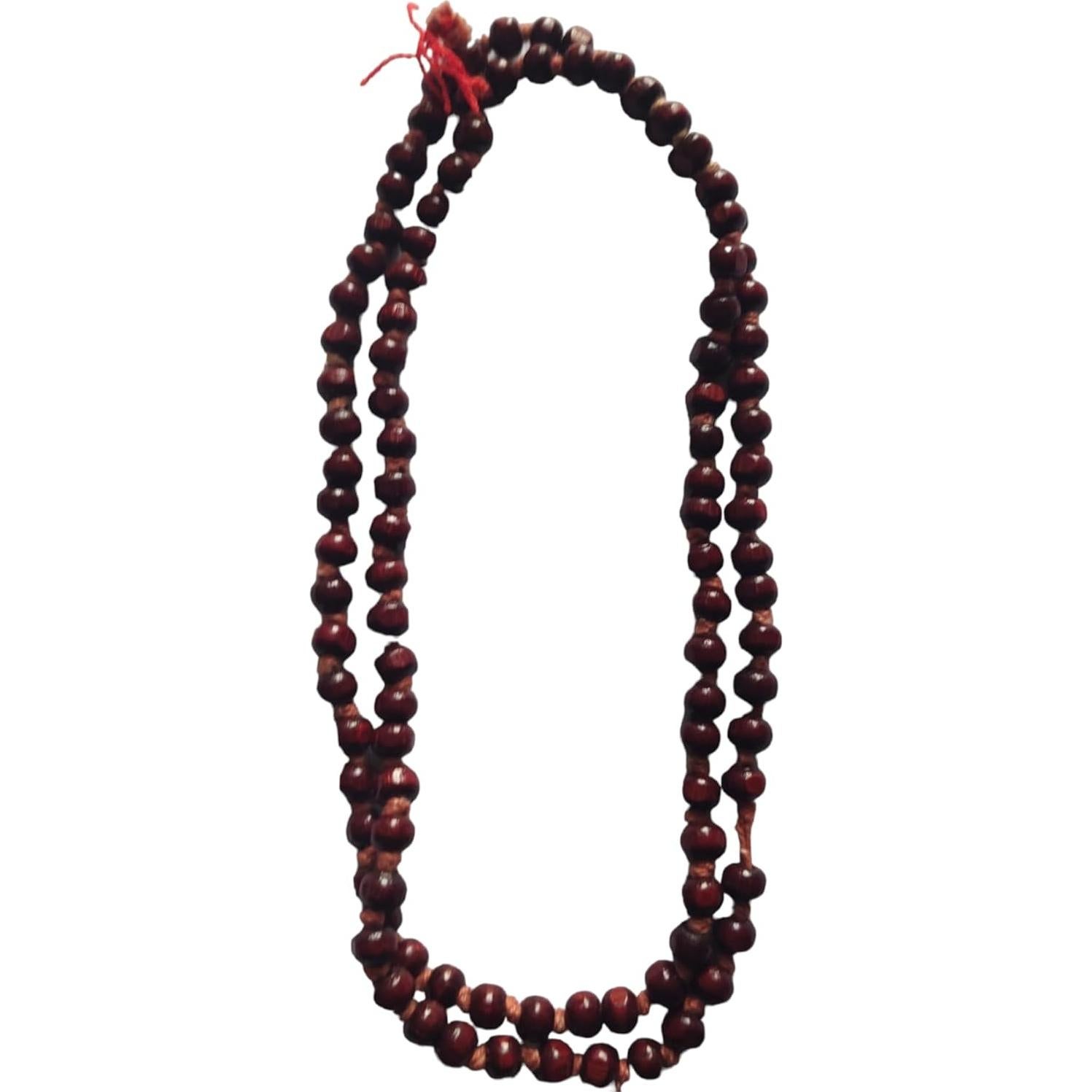 Mala de Tulsi 108 cuentas BHAVICREATION para Pooja roja