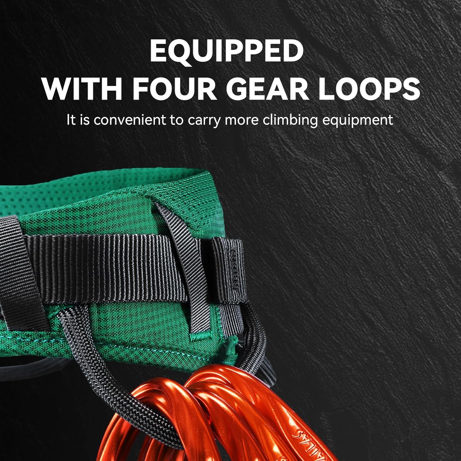 Arnés de Escalada KAILAS B4 Ajustable Verde para Rescate