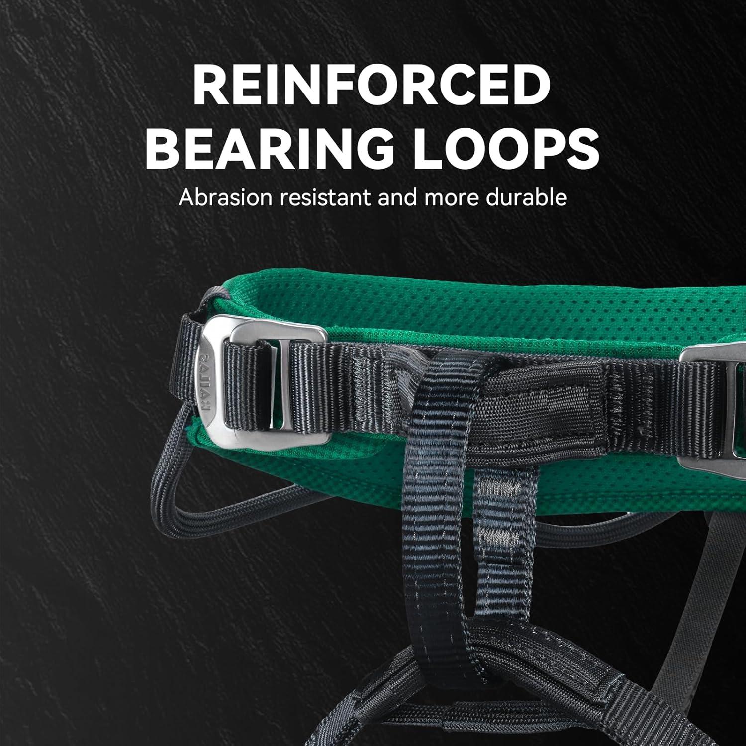 Arnés de Escalada KAILAS B4 Ajustable Verde para Rescate