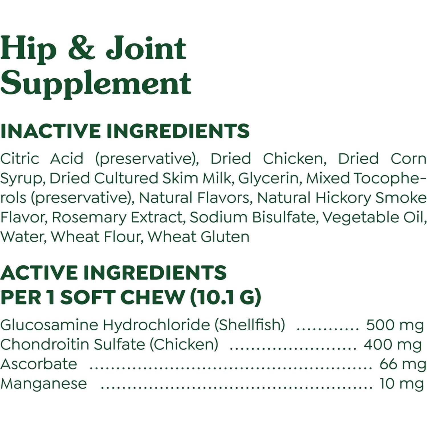 Suplementos Greenies para Caderas y Articulaciones 30 Unidades