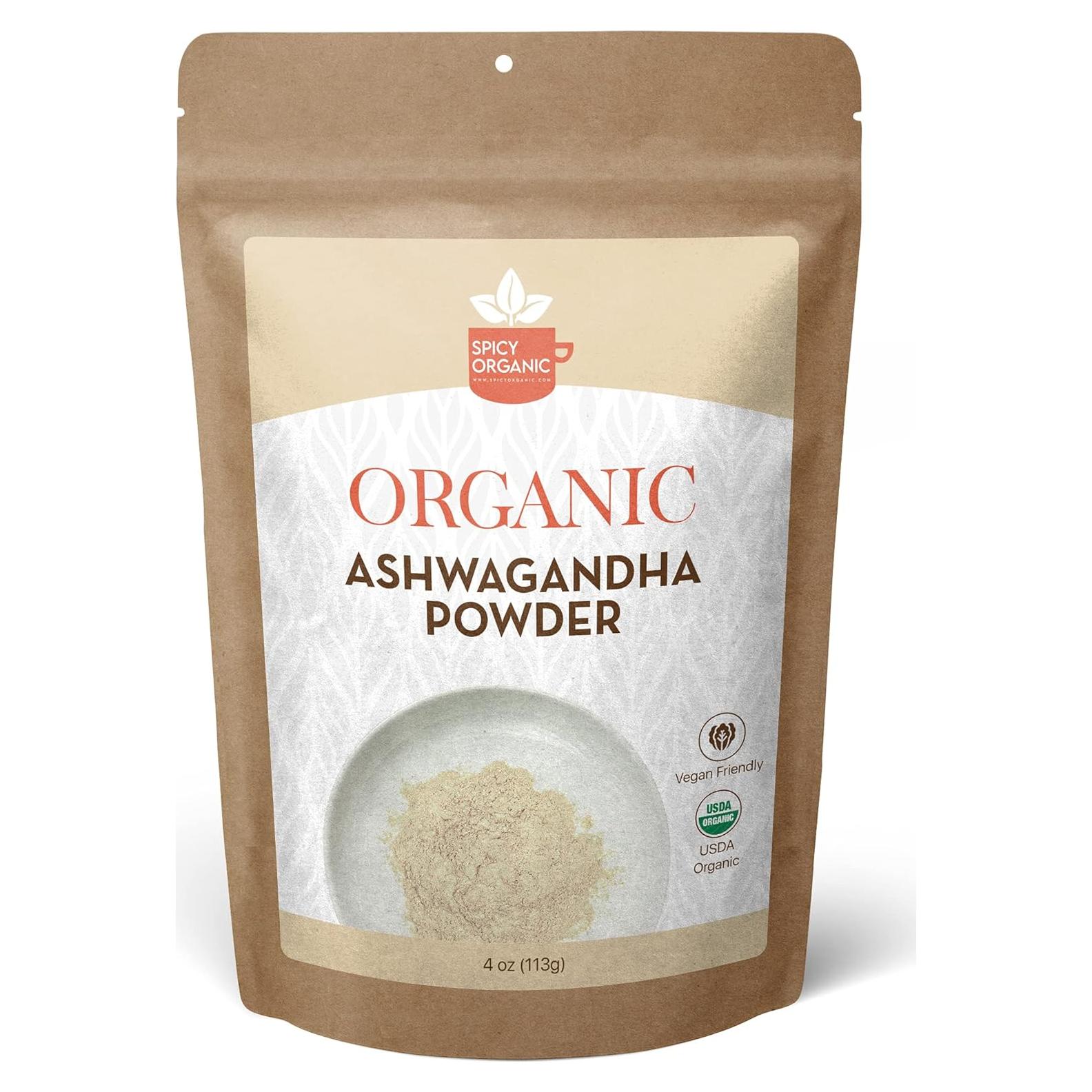 Polvo de Raíz de Ashwagandha Orgánico SPICY 113.4 g - Ginseng Indio