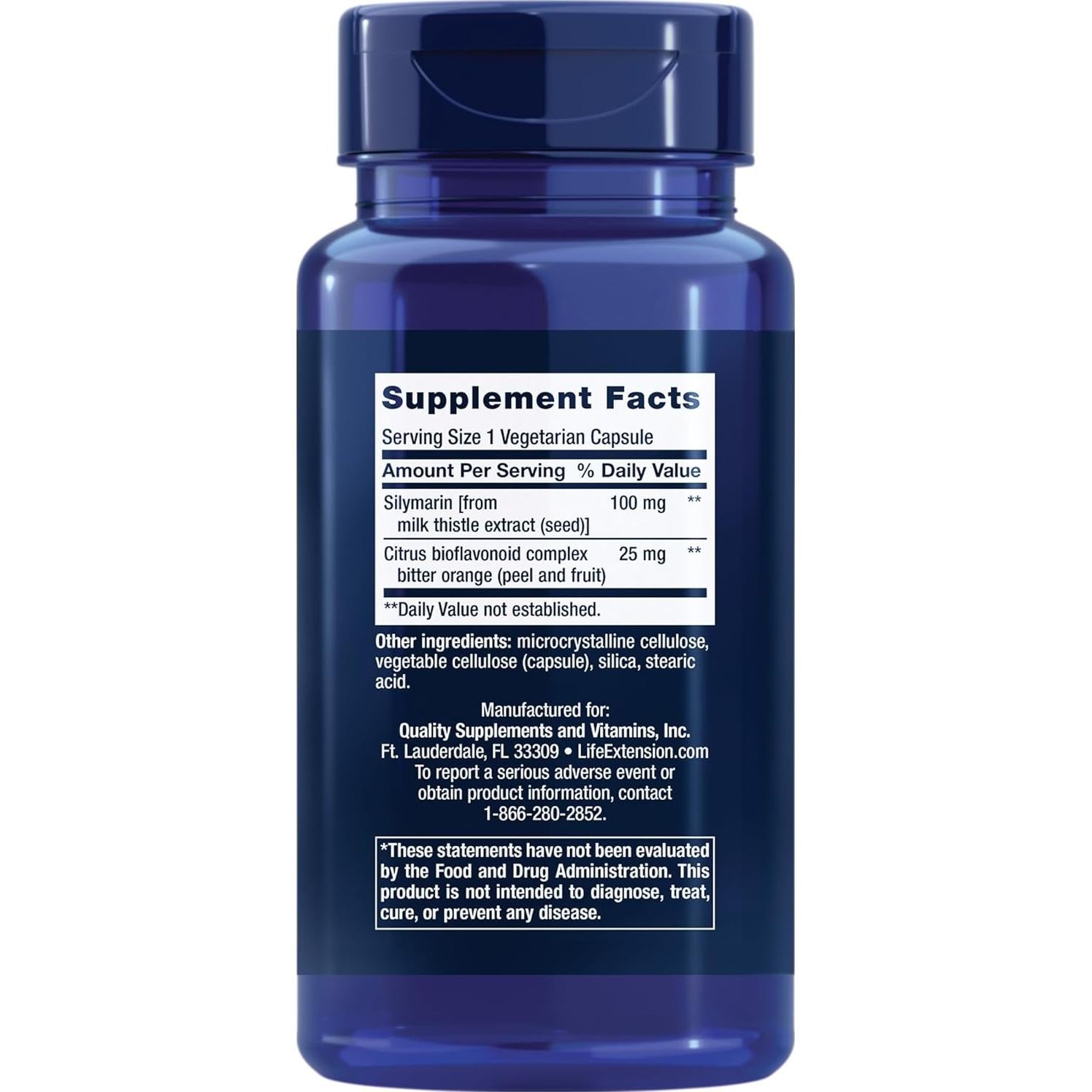 Life Extension Silymarin 90 Cápsulas - Extracto de Cardo Mariano