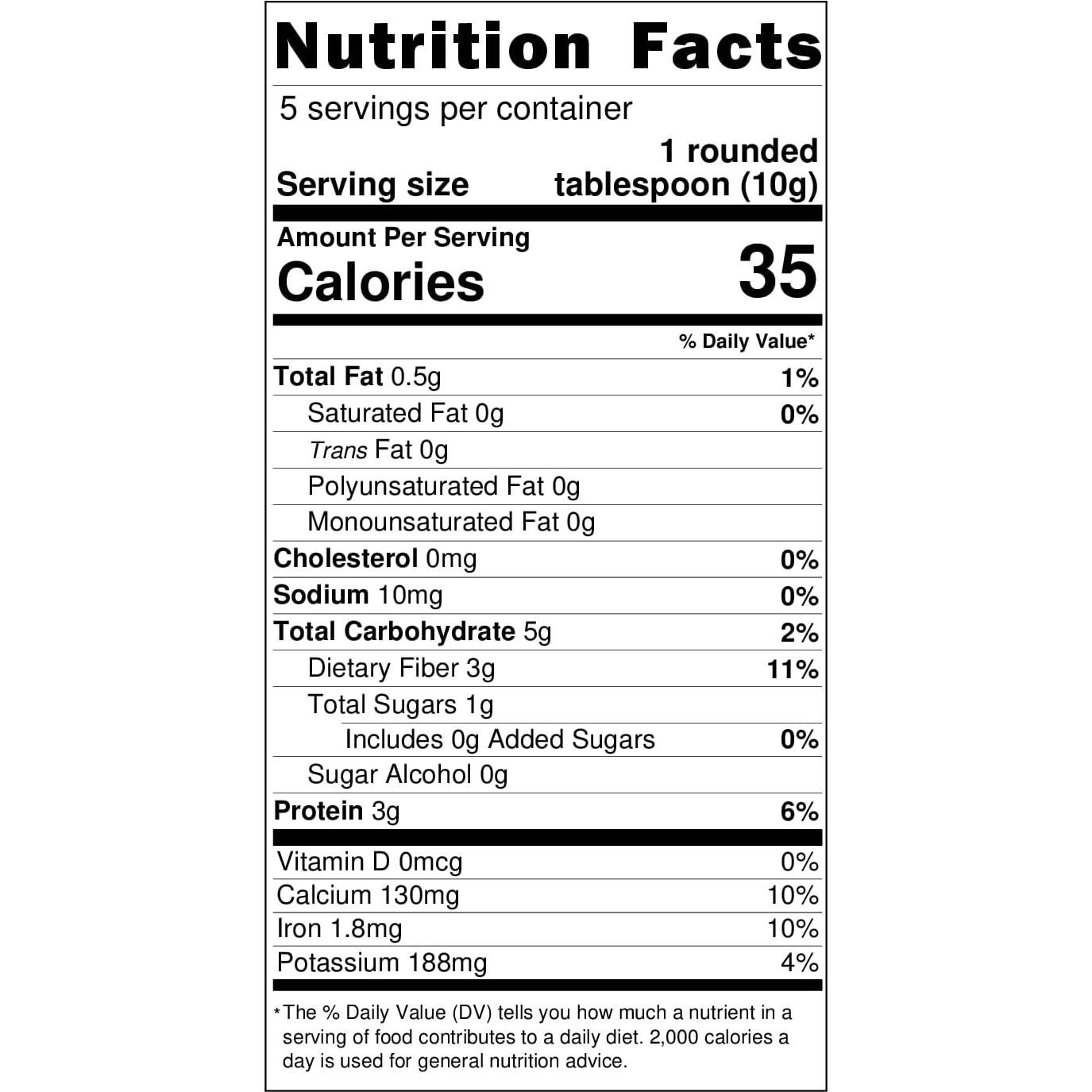 Polvo de Moringa Orgánico True Moringa 50g - Certificado USDA