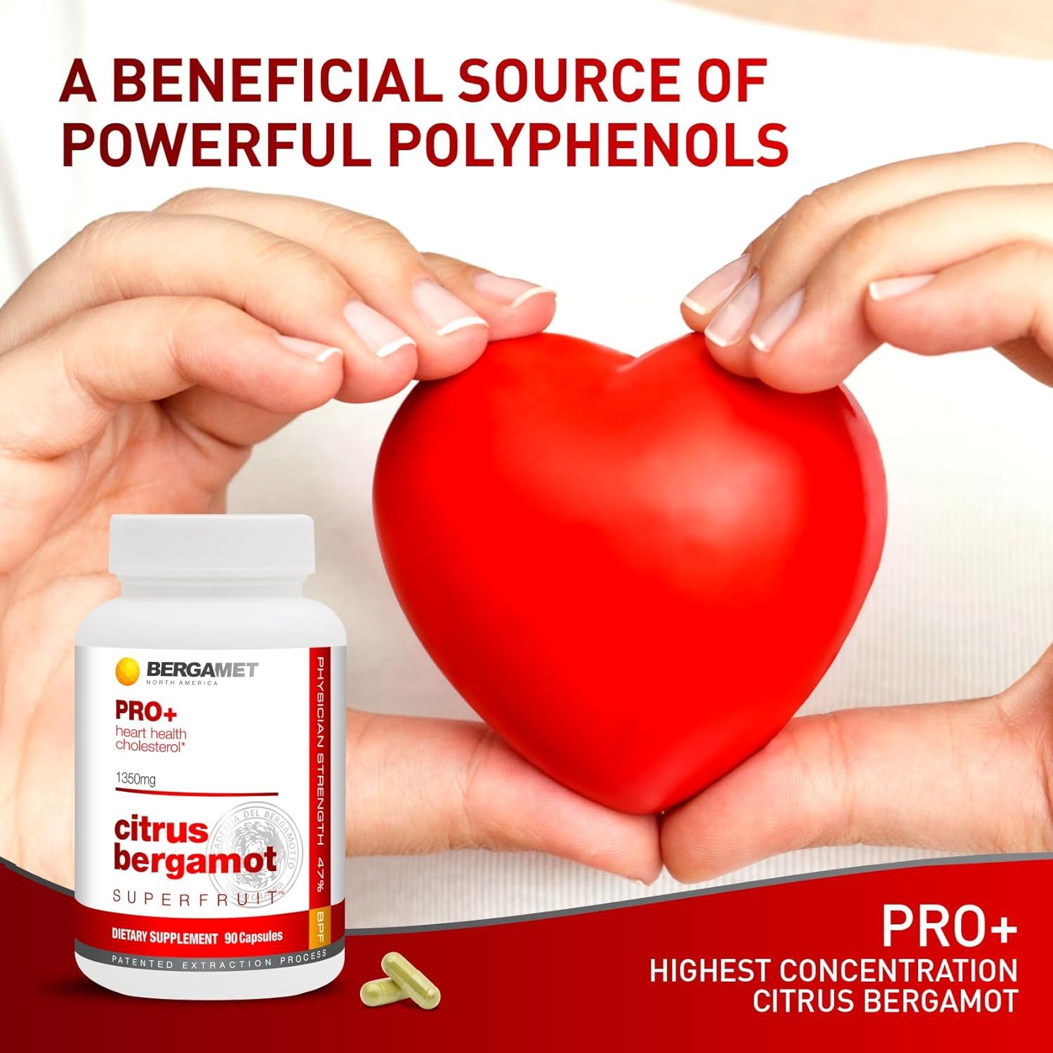 Suplemento BergaMet PRO+ 1350mg 90 Cápsulas Bergamota Cítrica