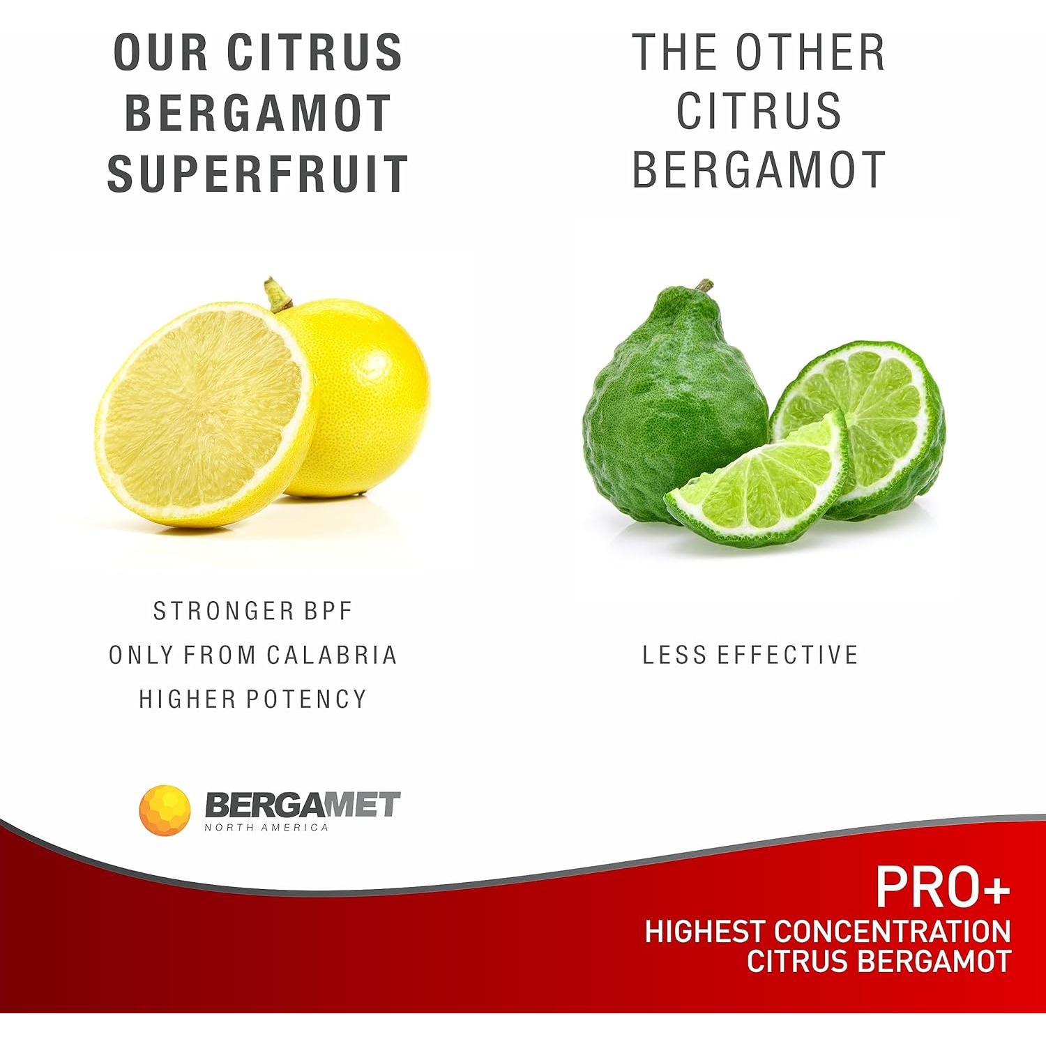 Suplemento BergaMet PRO+ 1350mg 90 Cápsulas Bergamota Cítrica