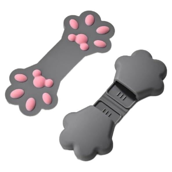 Dedales de Silicona Baoyemes 2 Pcs Garras de Gato Grises