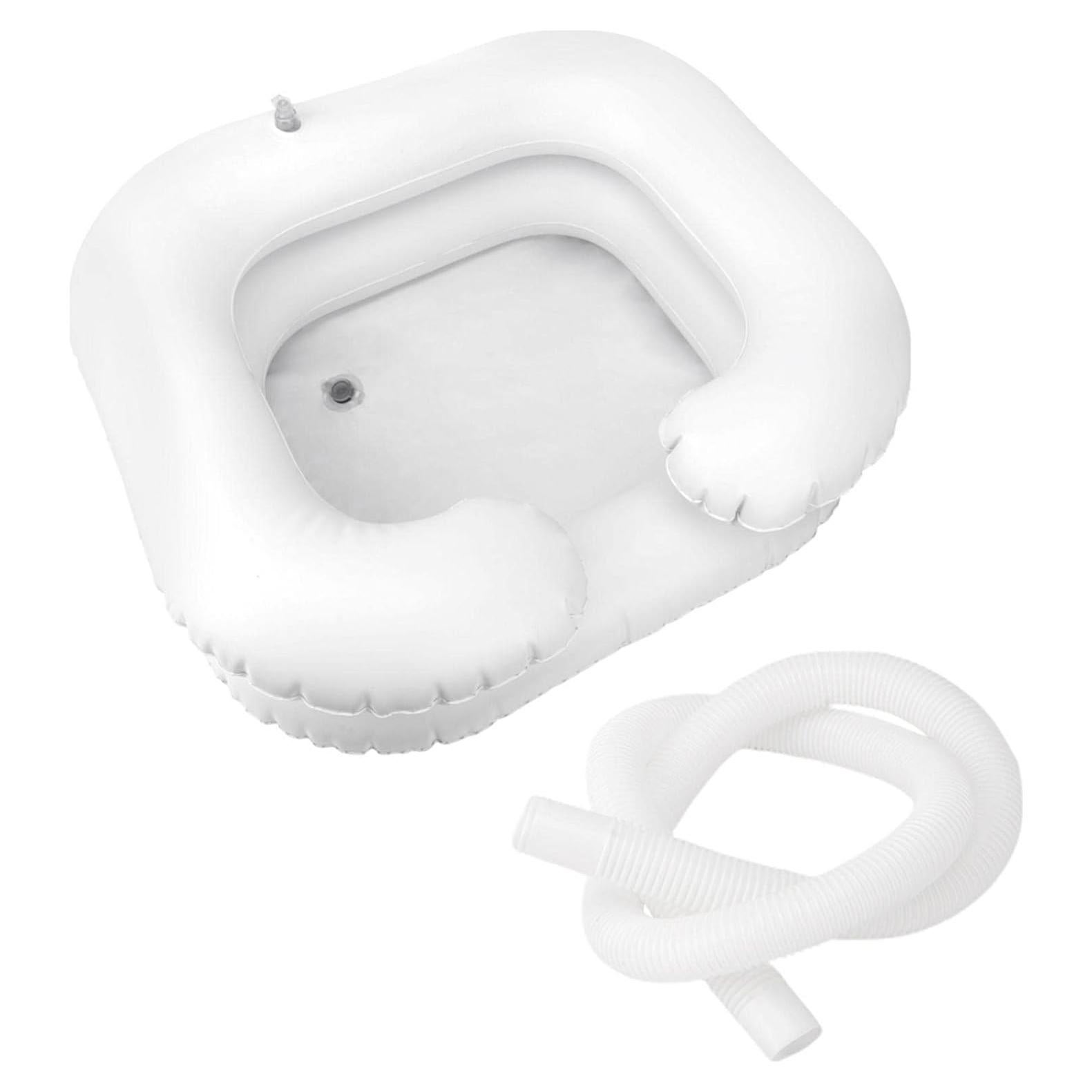 Cuenca Inflable para Lavado de Cabello Faddare - Blanco 60x55cm