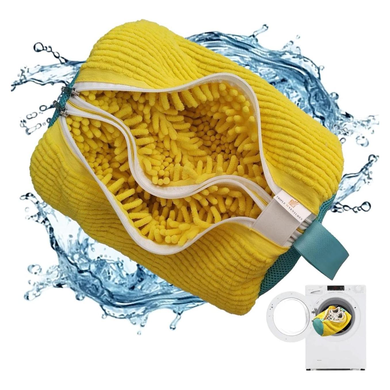 Bolsa de Lavado de Zapatos Doble Triple M Amarilla 30.48x38.1cm