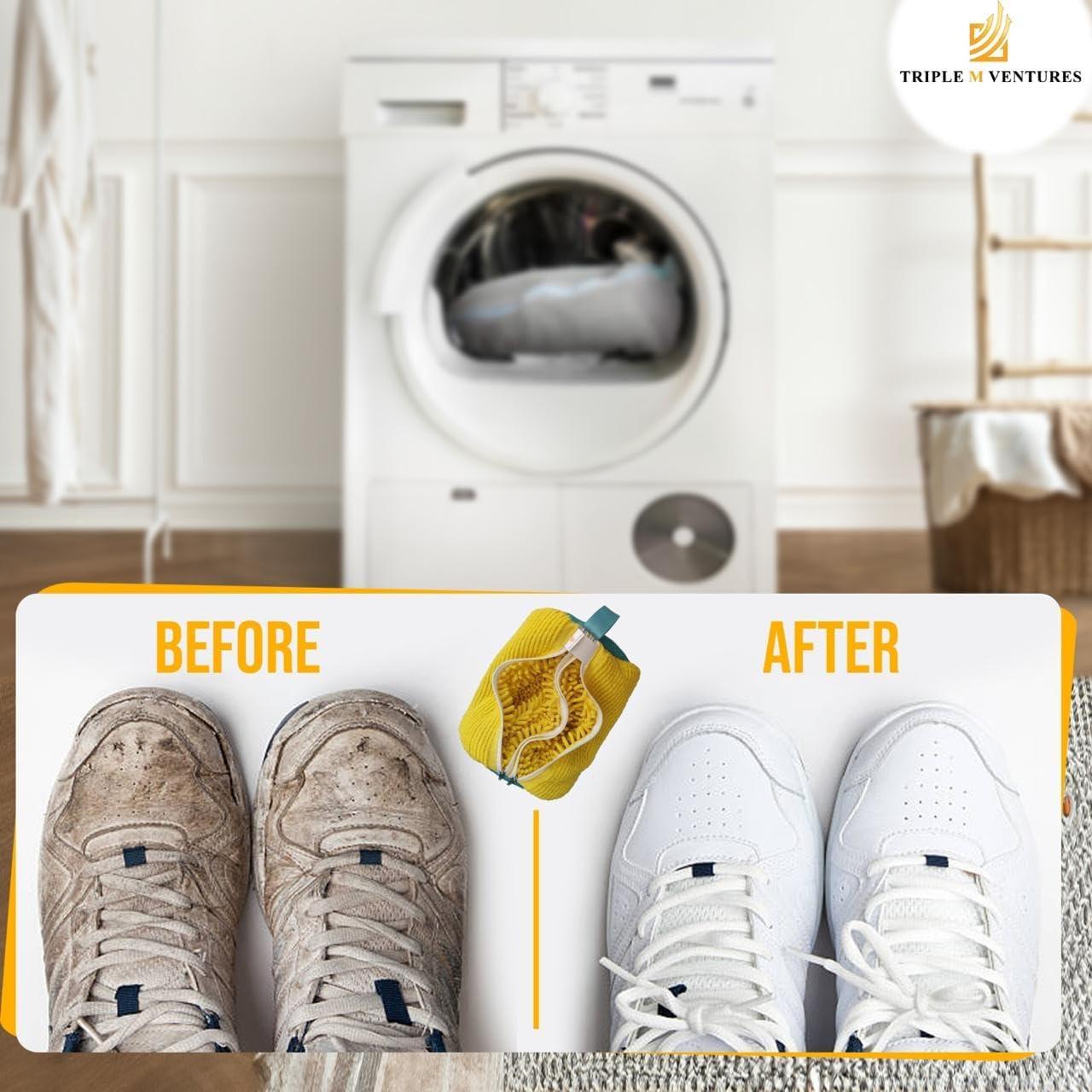 Bolsa de Lavado de Zapatos Doble Triple M Amarilla 30.48x38.1cm