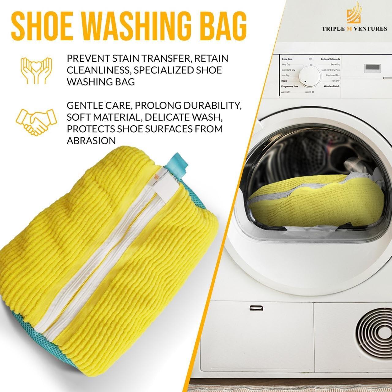 Bolsa de Lavado de Zapatos Doble Triple M Amarilla 30.48x38.1cm