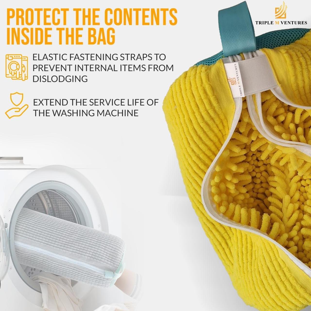 Bolsa de Lavado de Zapatos Doble Triple M Amarilla 30.48x38.1cm