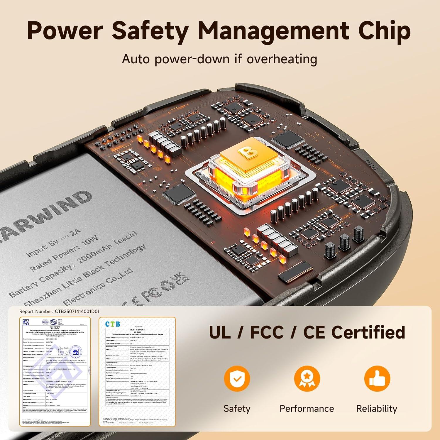 Calentadores de Manos Eléctricos Bearwind S31 - Paquete de 2