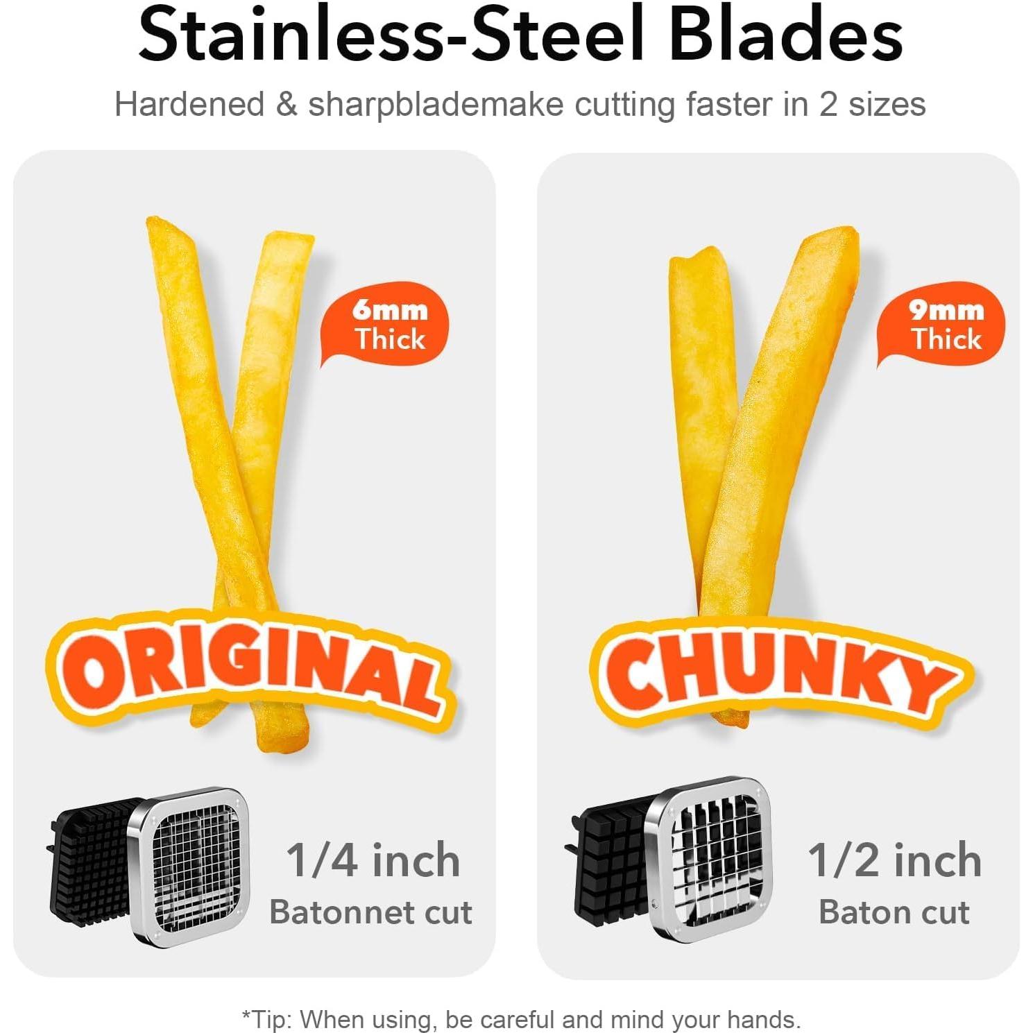 Cortador de Papas Fritas Befano Acero Inoxidable 2 Tamaños