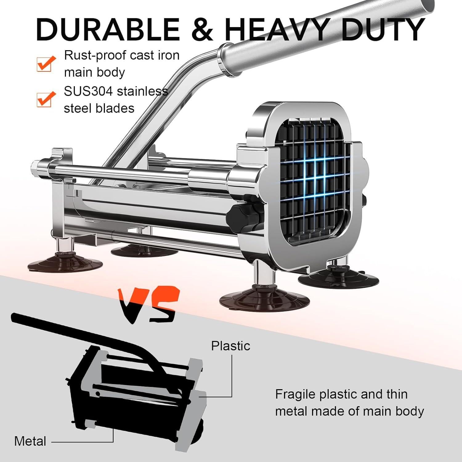 Cortador de Papas Fritas Befano Acero Inoxidable 2 Tamaños