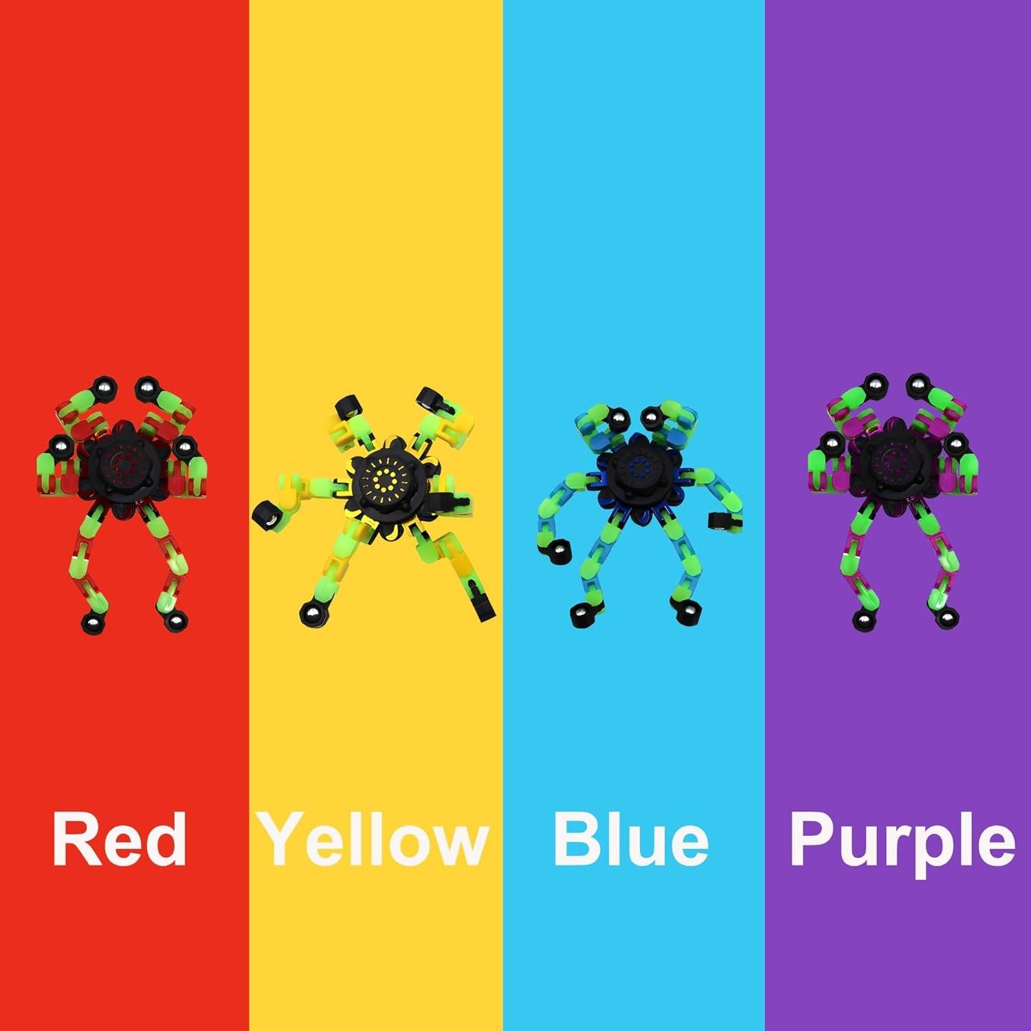 Fidget Spinner Robot Transformable Zebo 6 Paquete Alivio Estrés