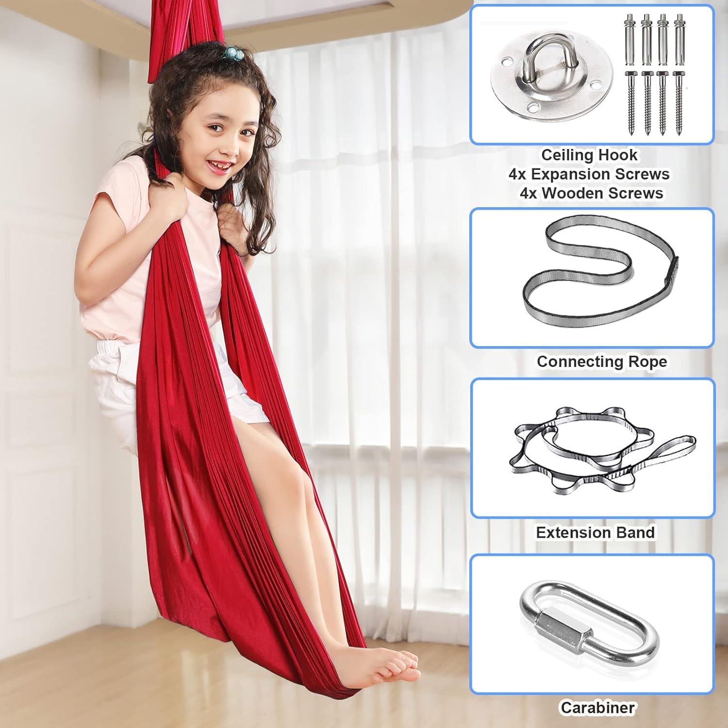 Columpio de Terapia Sensorial ET-01 Rojo para Niños