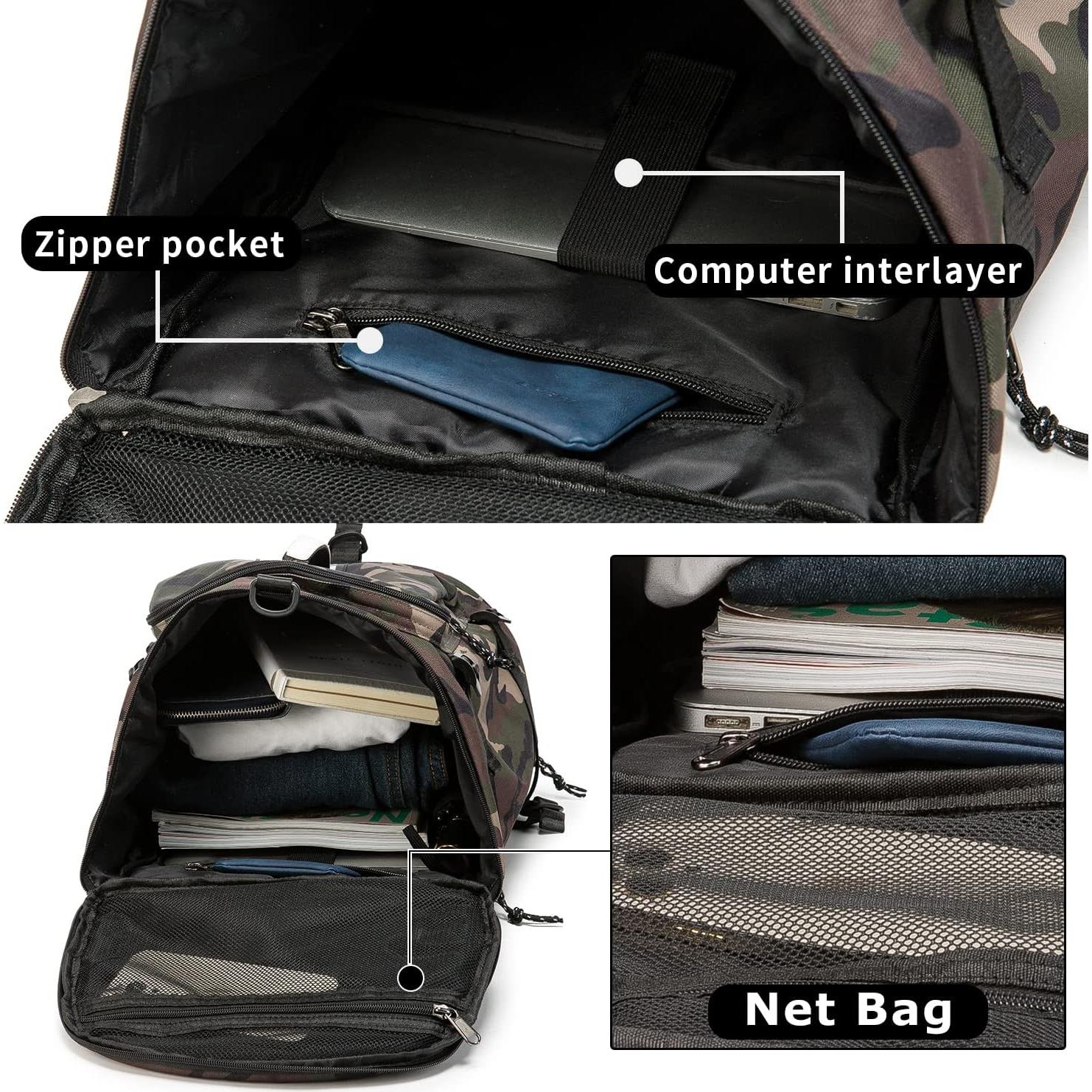 Mochila Impermeable Multifuncional 36L Camuflaje