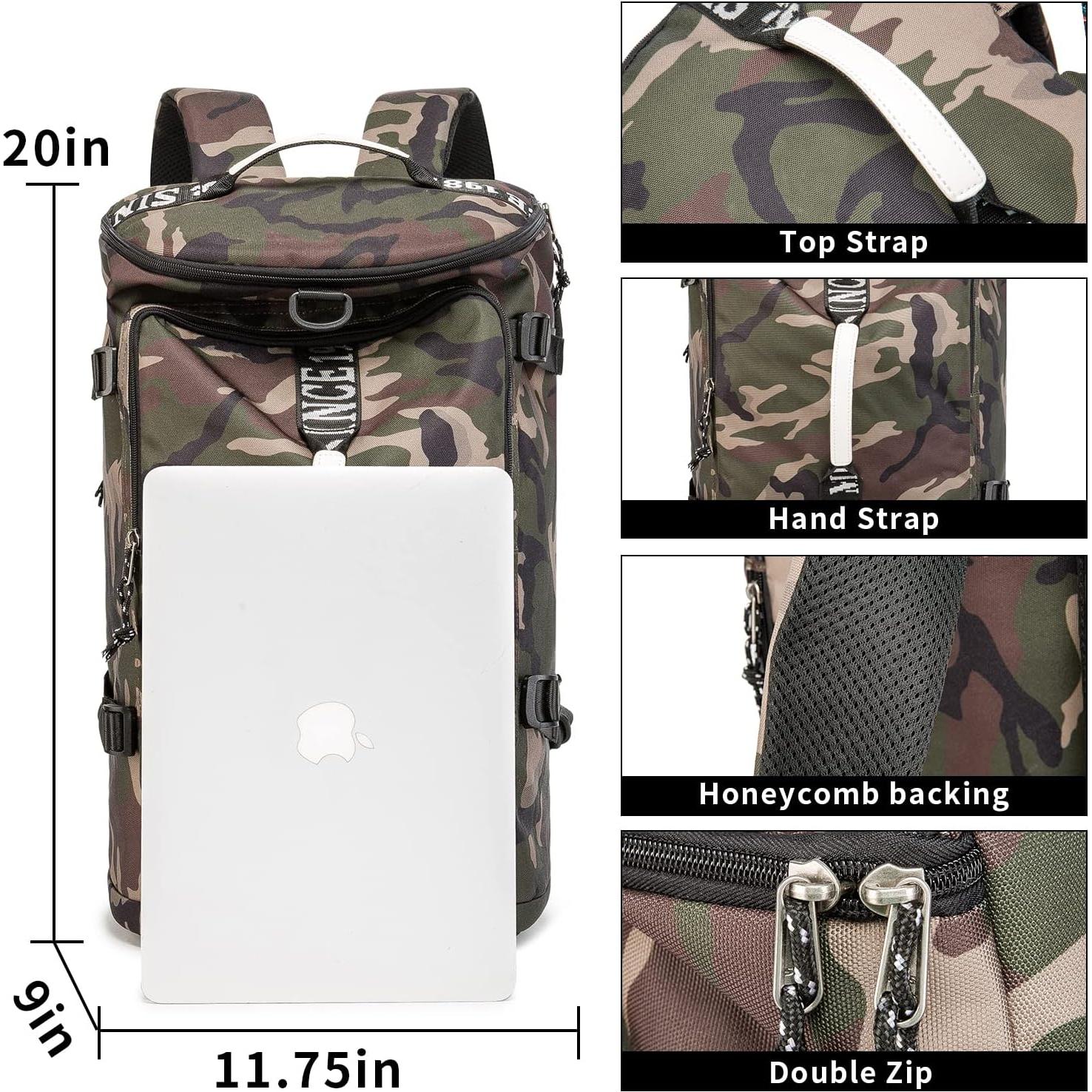 Mochila Impermeable Multifuncional 36L Camuflaje
