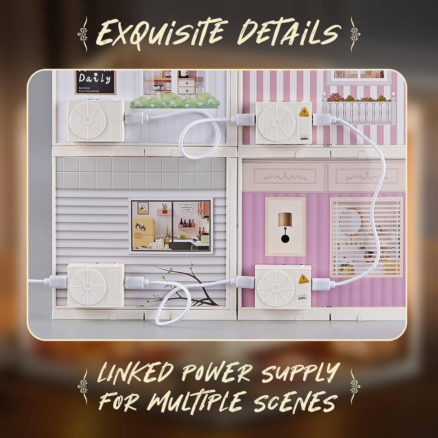 Kit de Casa de Muñecas en Miniatura Qudify Baño 101 Piezas