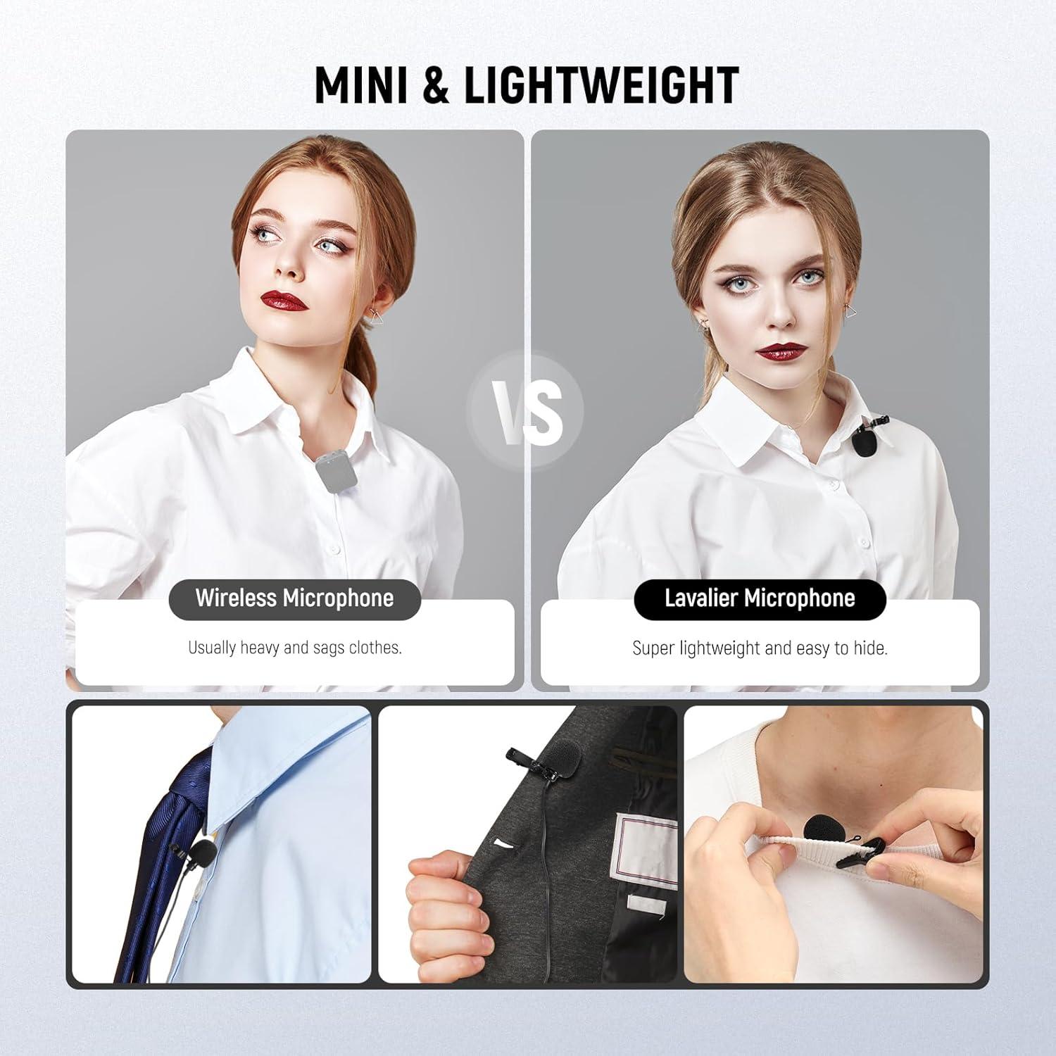 Micrófono Lavalier Doble NEEWER LM3 2 Canales 4m TRS