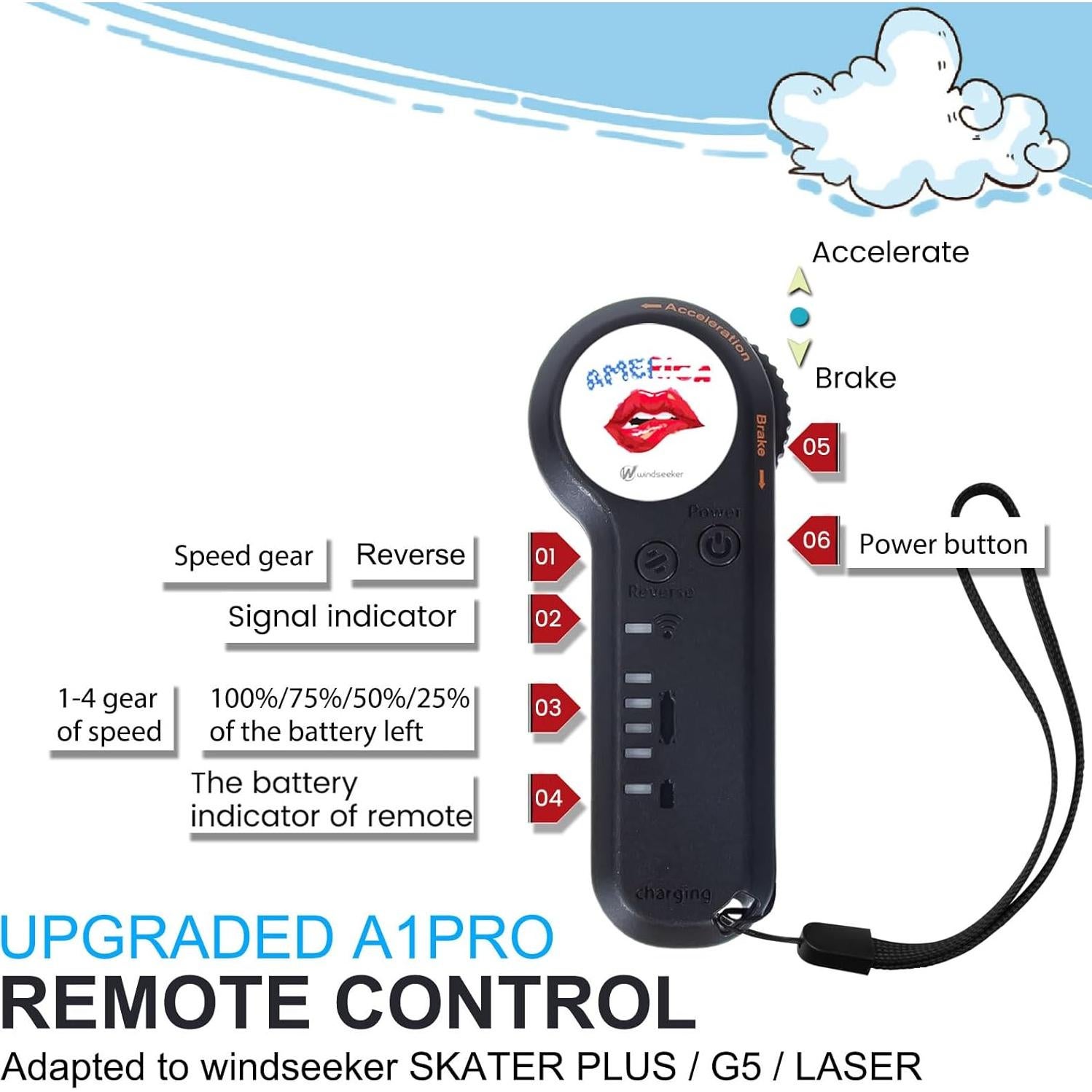 Patineta Eléctrica Windseeker H2S-03 para Niños 15 km/h