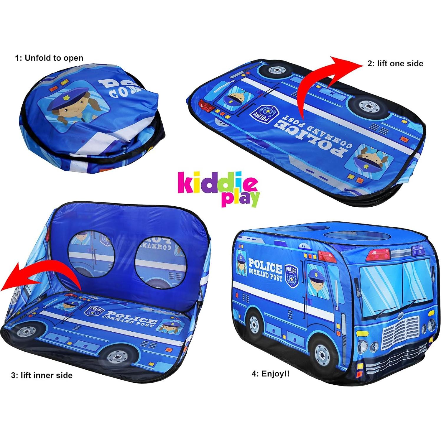 Tienda de Juego Kiddie Play Coche de Policía 114 cm