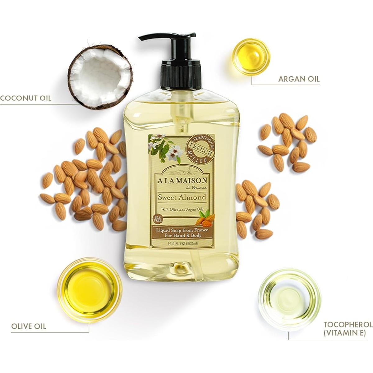 Jabón Líquido para Manos A LA MAISON Almendra 500 ml x3