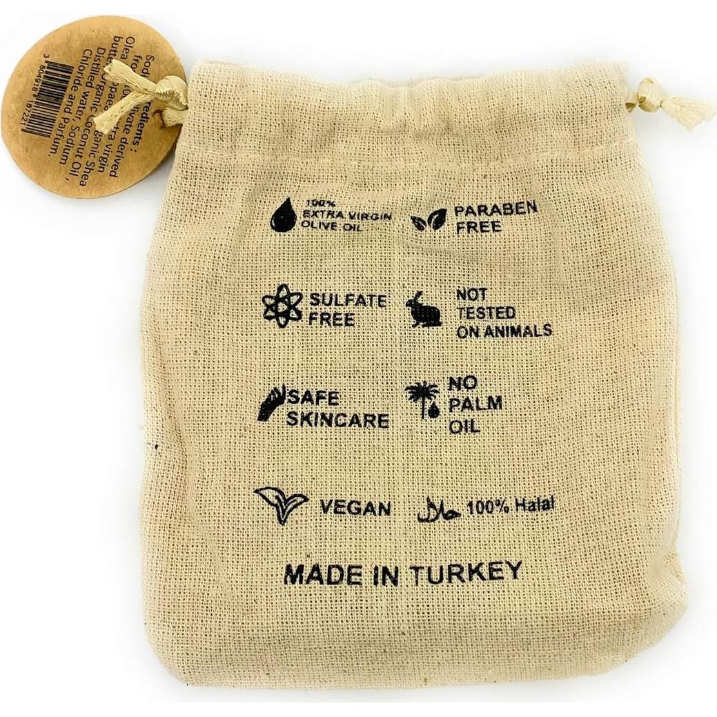 Jabón de Aceite de Oliva Extra Virgen 150 g - Musk Árabe con Carbón Activado