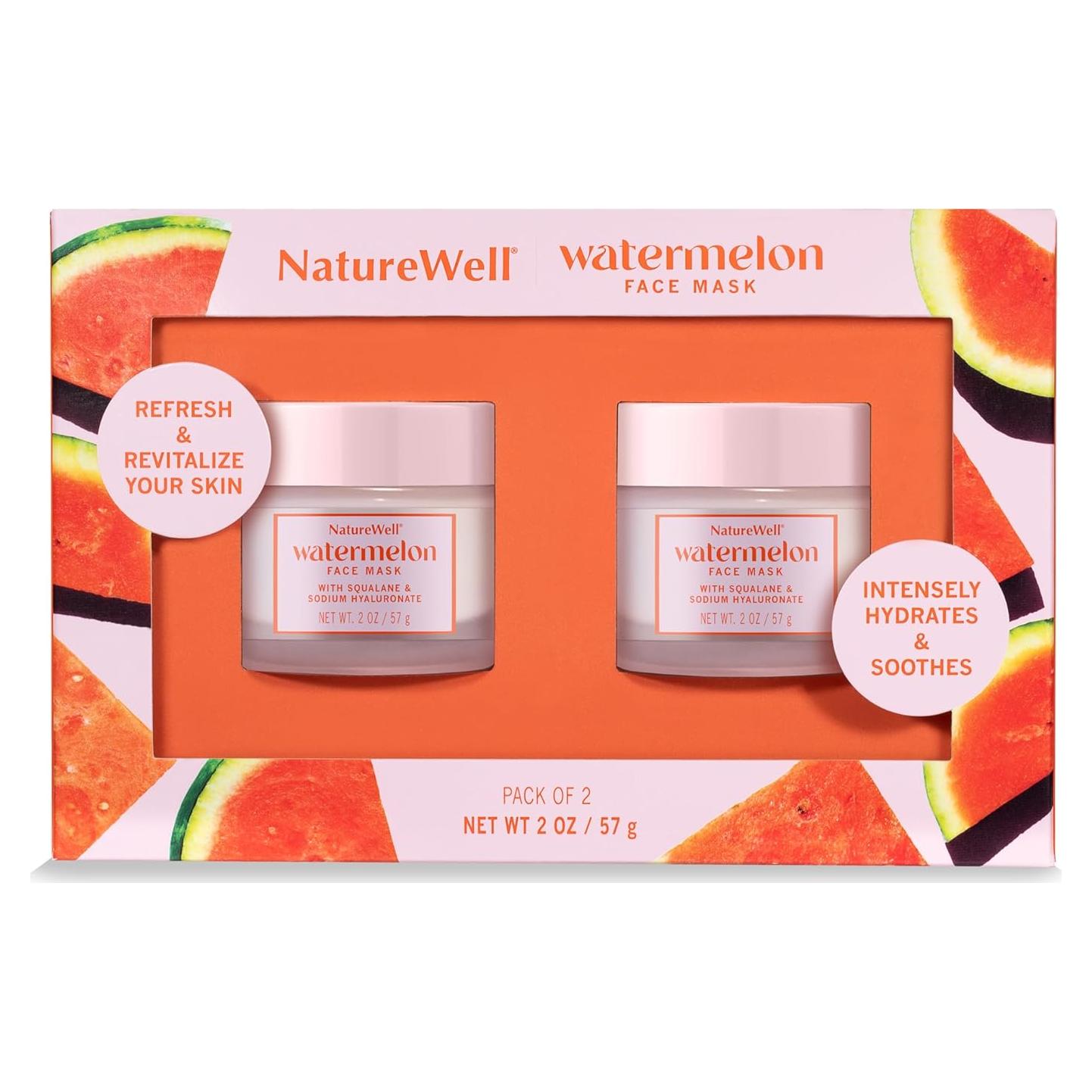 Mascarilla Facial Nature Well Sandía Hidratante 2 Unidades