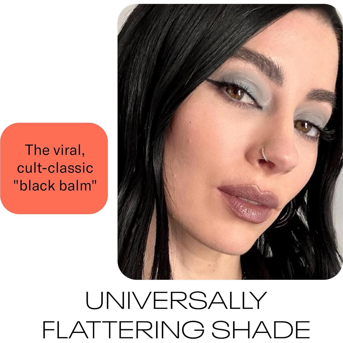 Bálsamo Labial Hidratante MOB M138 Negro Transparente 18g