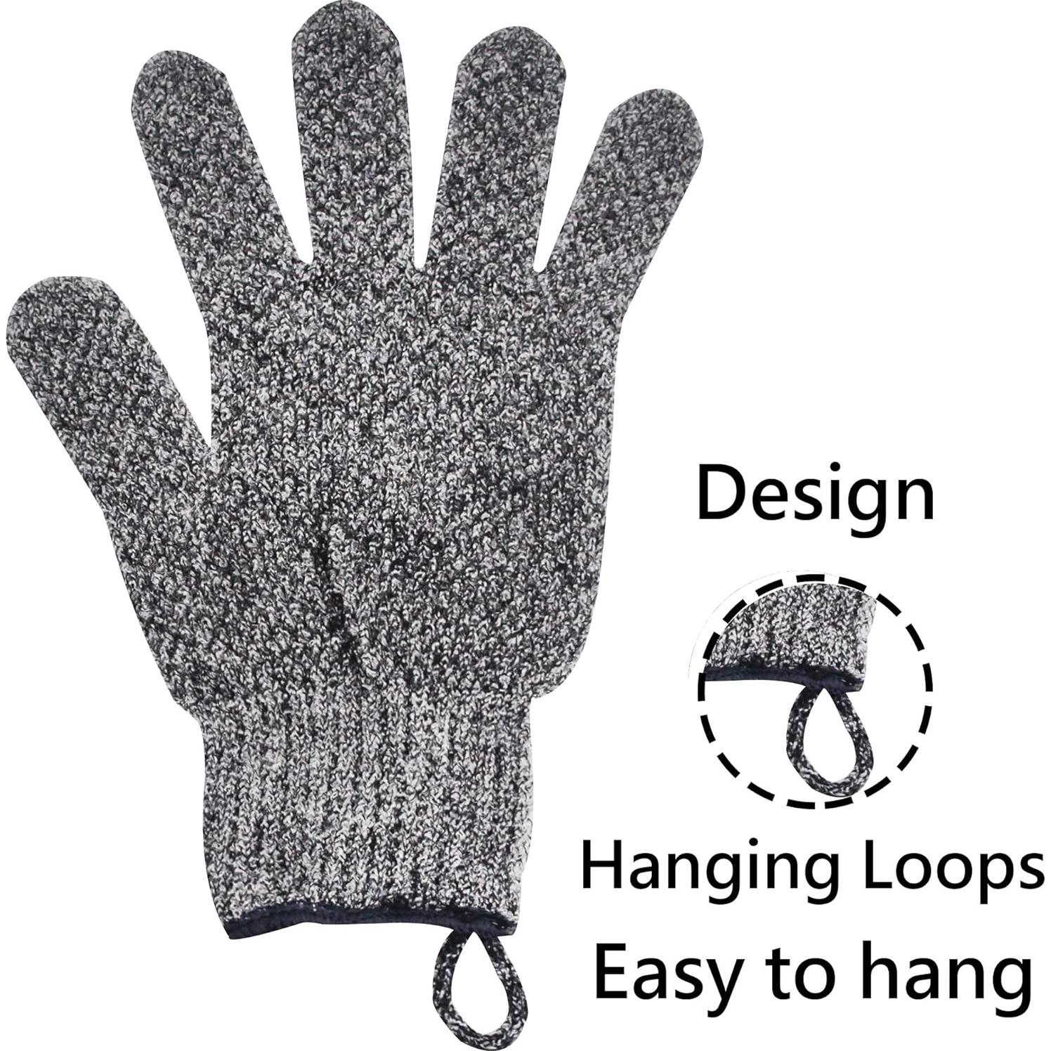 Guantes Exfoliantes MEIYANTE de Carbón de Bambú - 1 Par