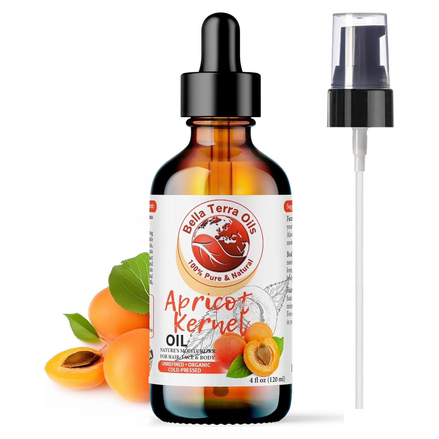 Aceite de Hueso de Albaricoque Orgánico Bella Terra 118 ml