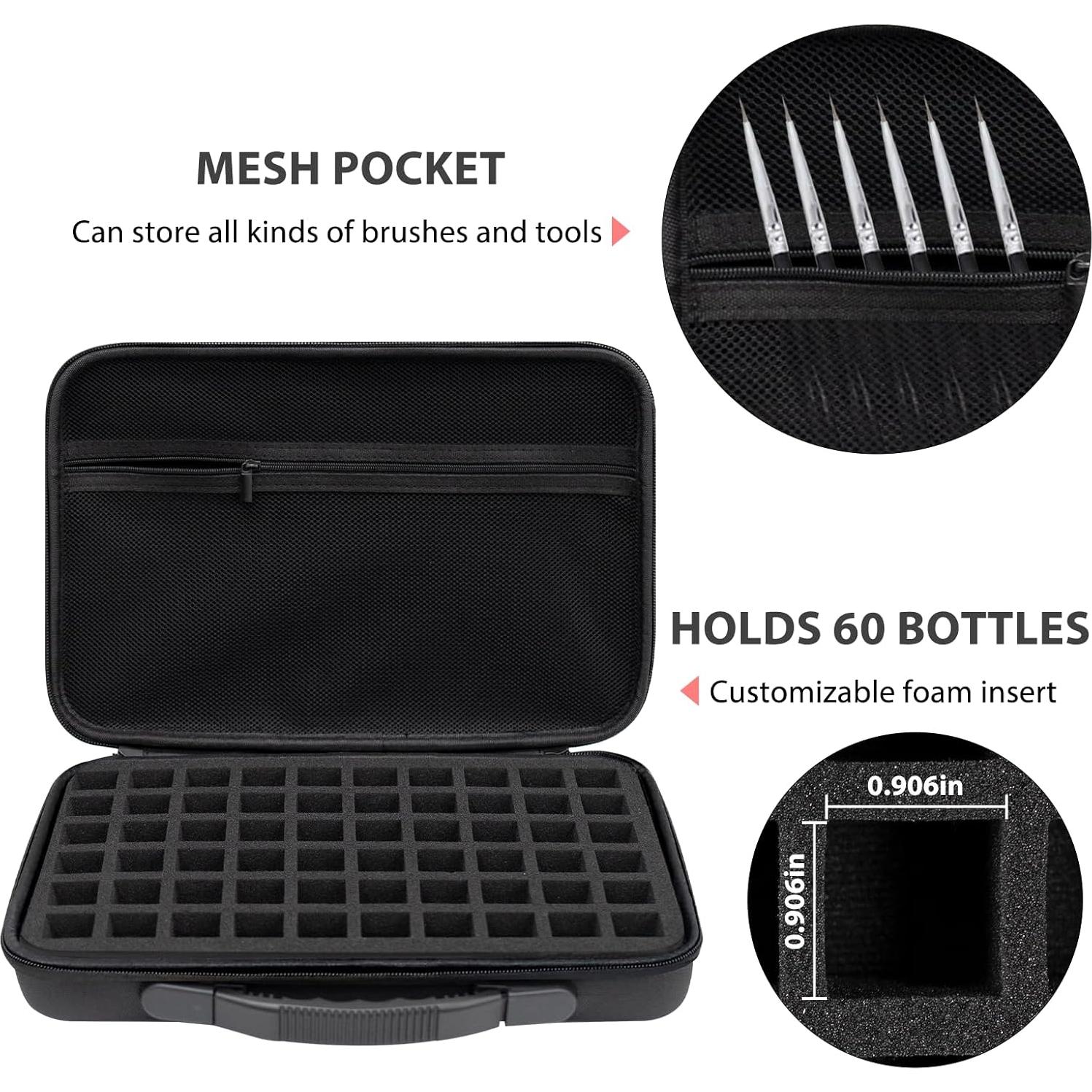 Estuche de Almacenamiento ZORETCO para 60 Botellas de Pintura