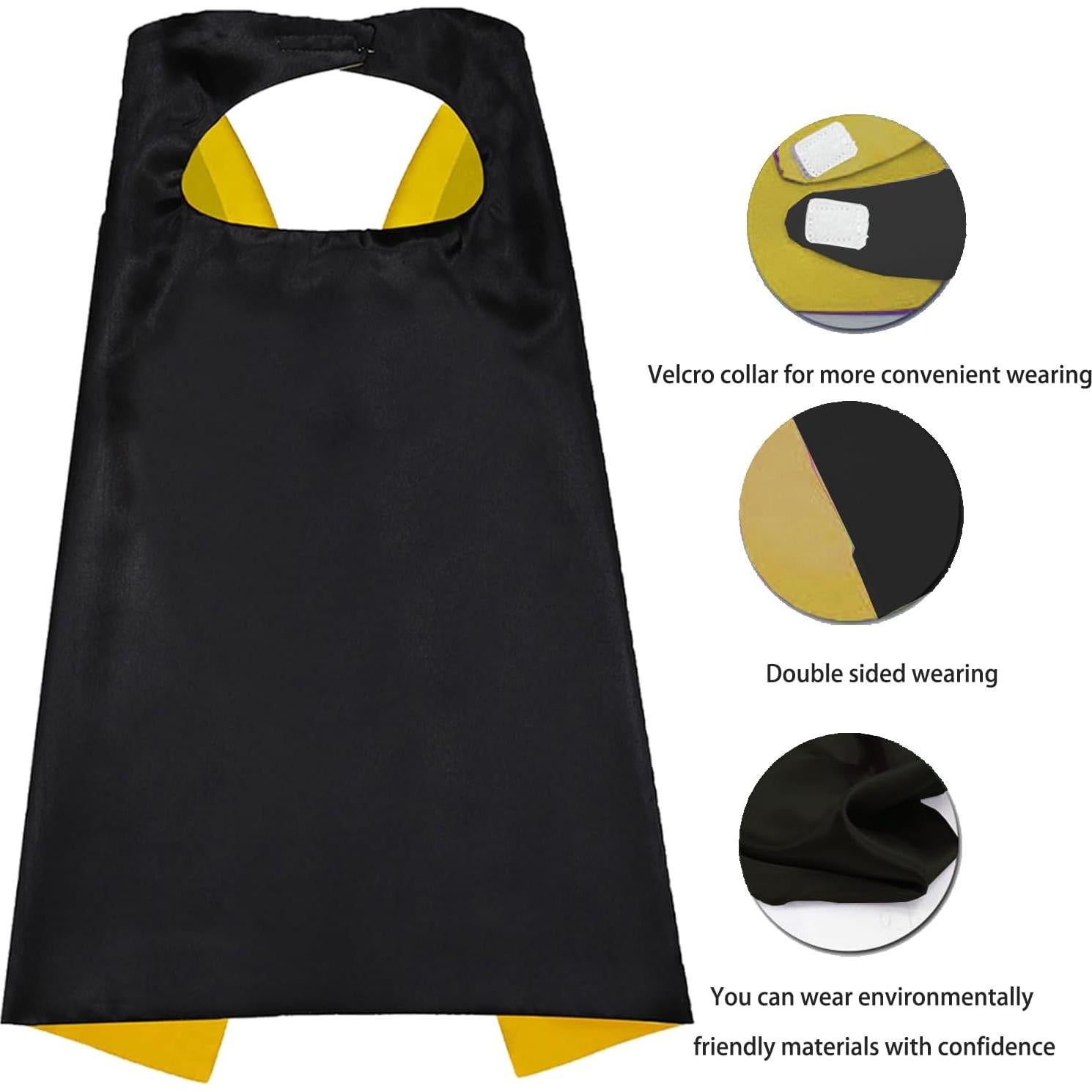 Capa y Máscara de Halloween Dajiahao para Niños 4-10 Años