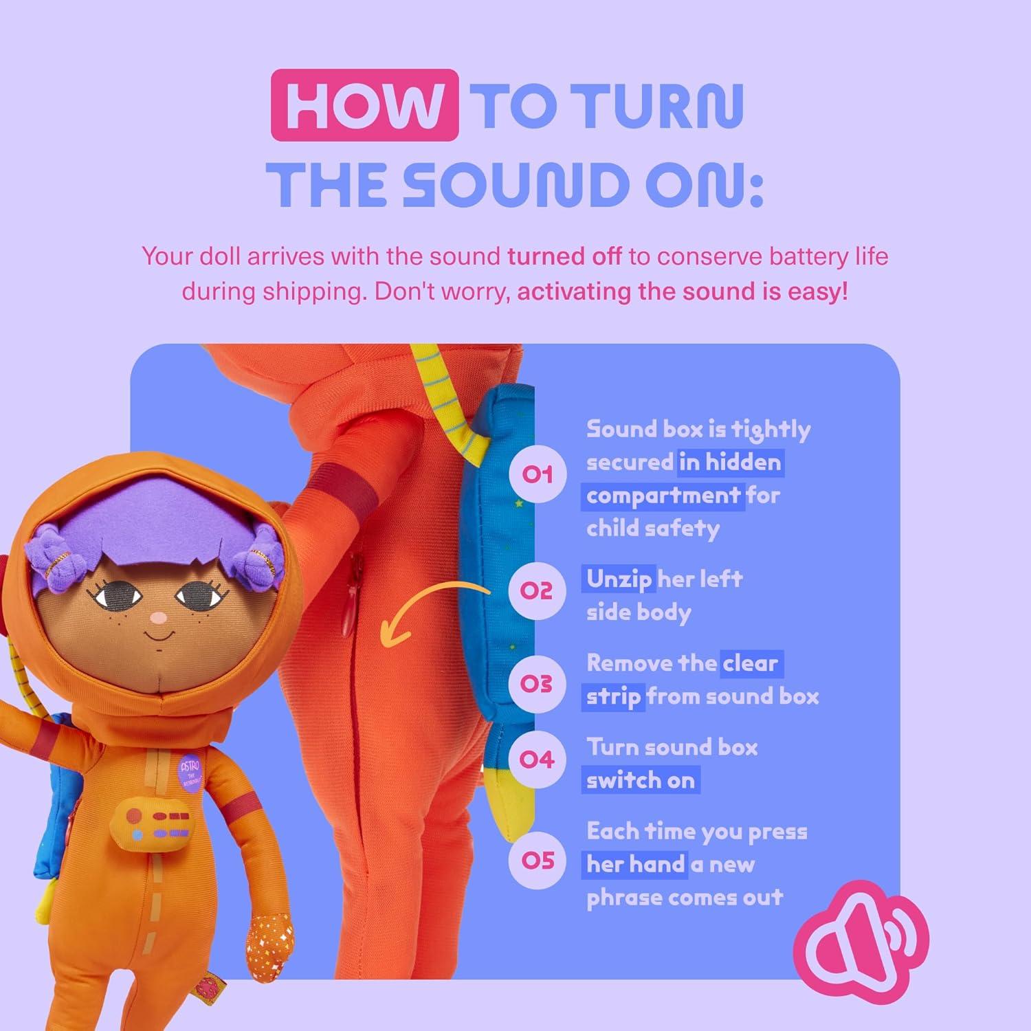 Muñeca de Peluche Astronauta STEM Vera - 38 cm para Niñas