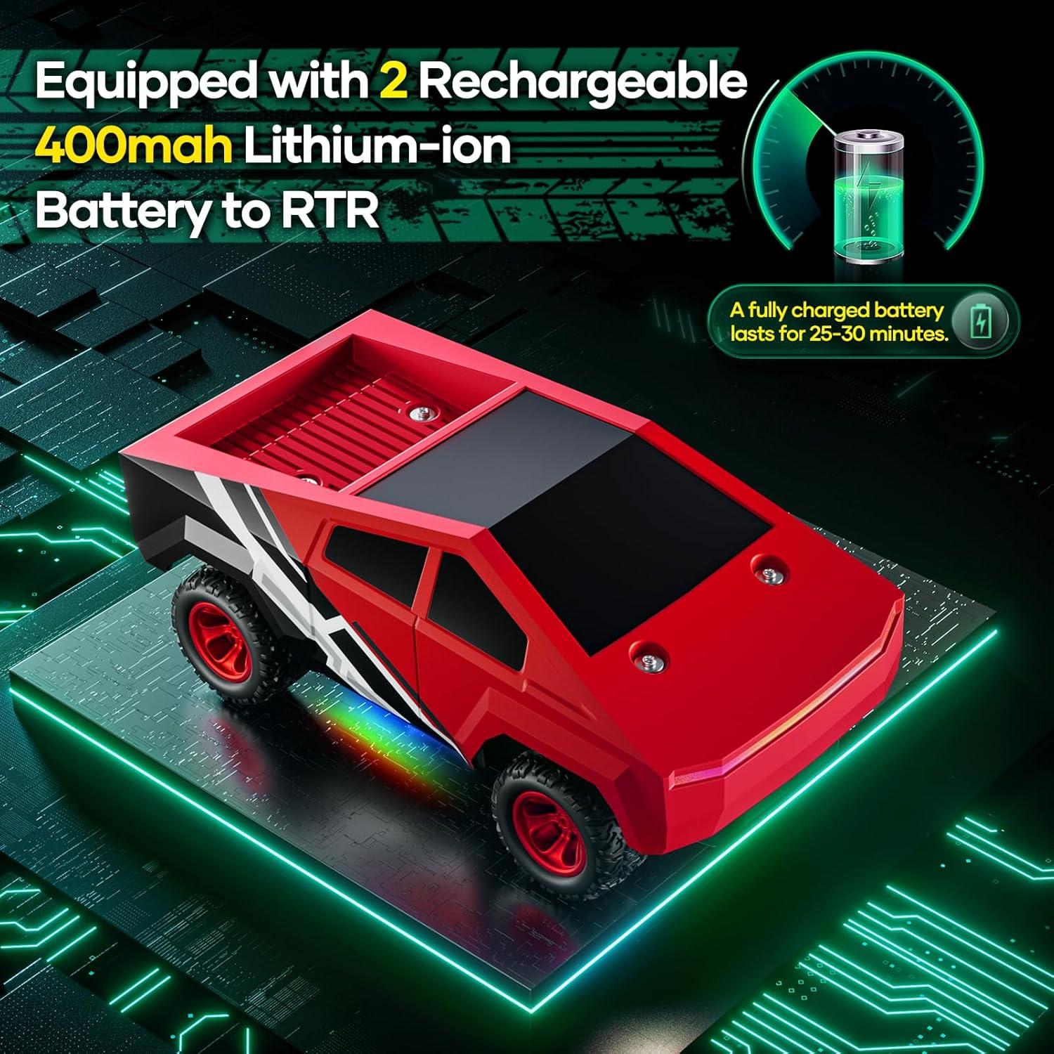 Coche de Control Remoto Hometall 2423R 1/24 Todo Terreno Rojo